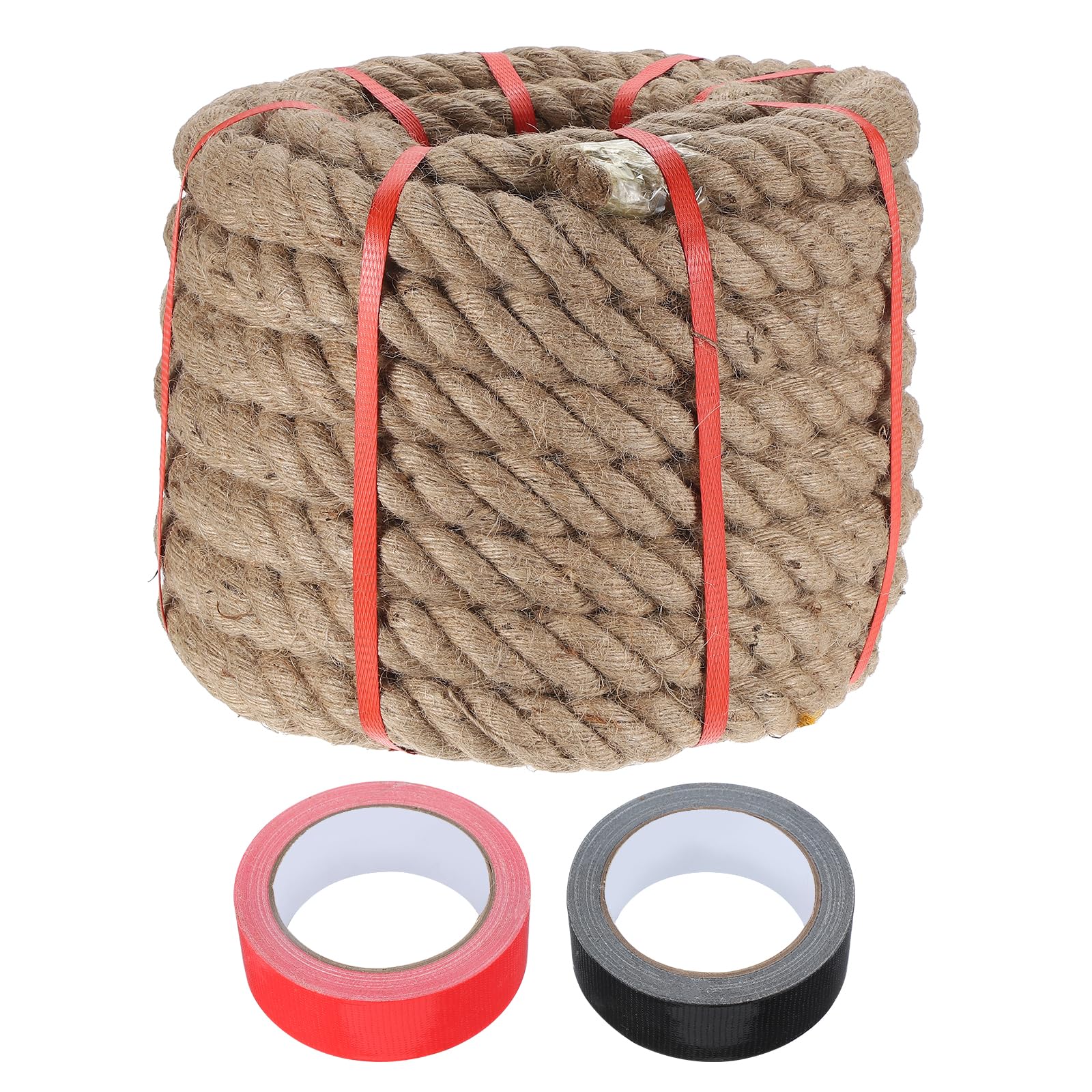 Quarkzman Corda di Iuta Naturale Spessa 1.4 Pollici x 49 Piedi