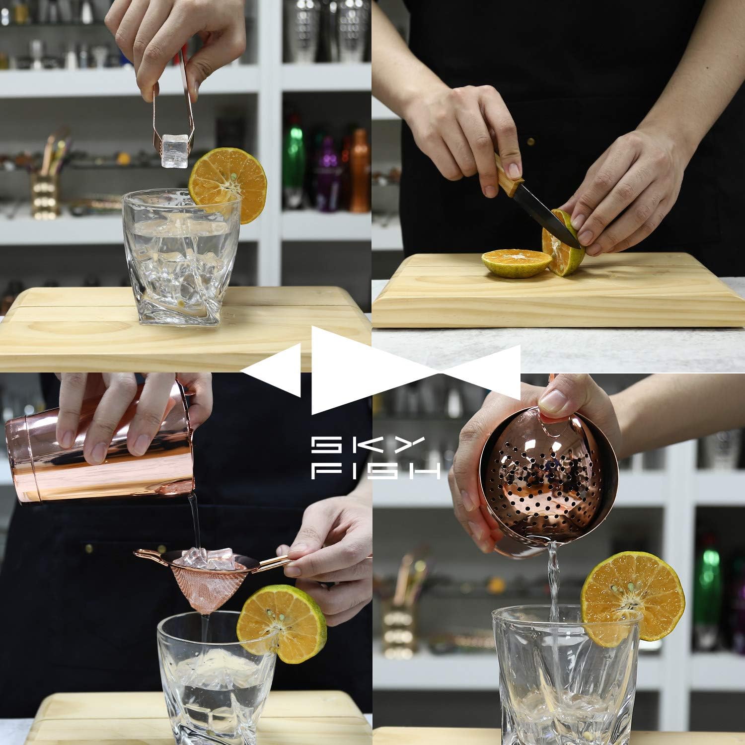 Sky Fish Shaker per Cocktail Set Boston 32 Pezzi - immagine 4