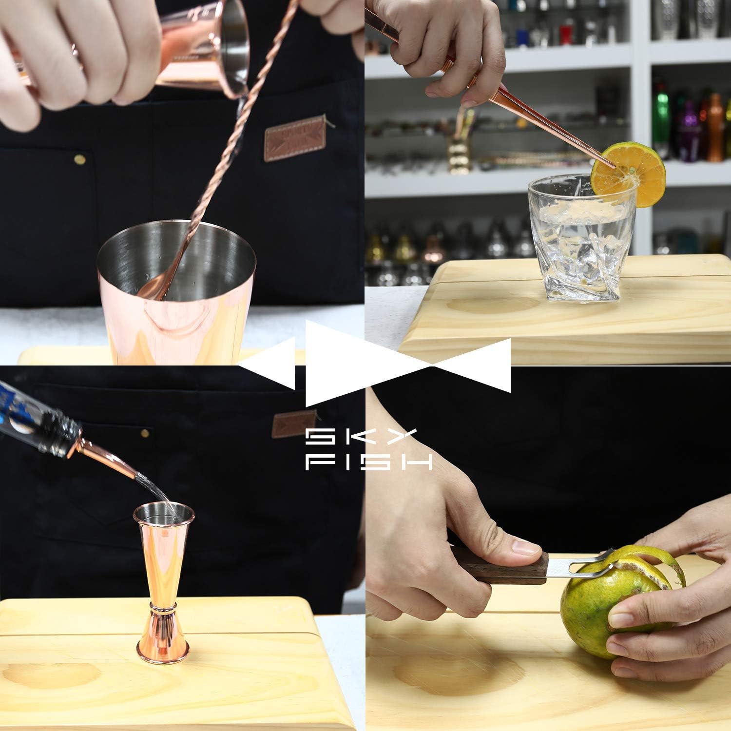 Sky Fish Shaker per Cocktail Set Boston 32 Pezzi - immagine 5