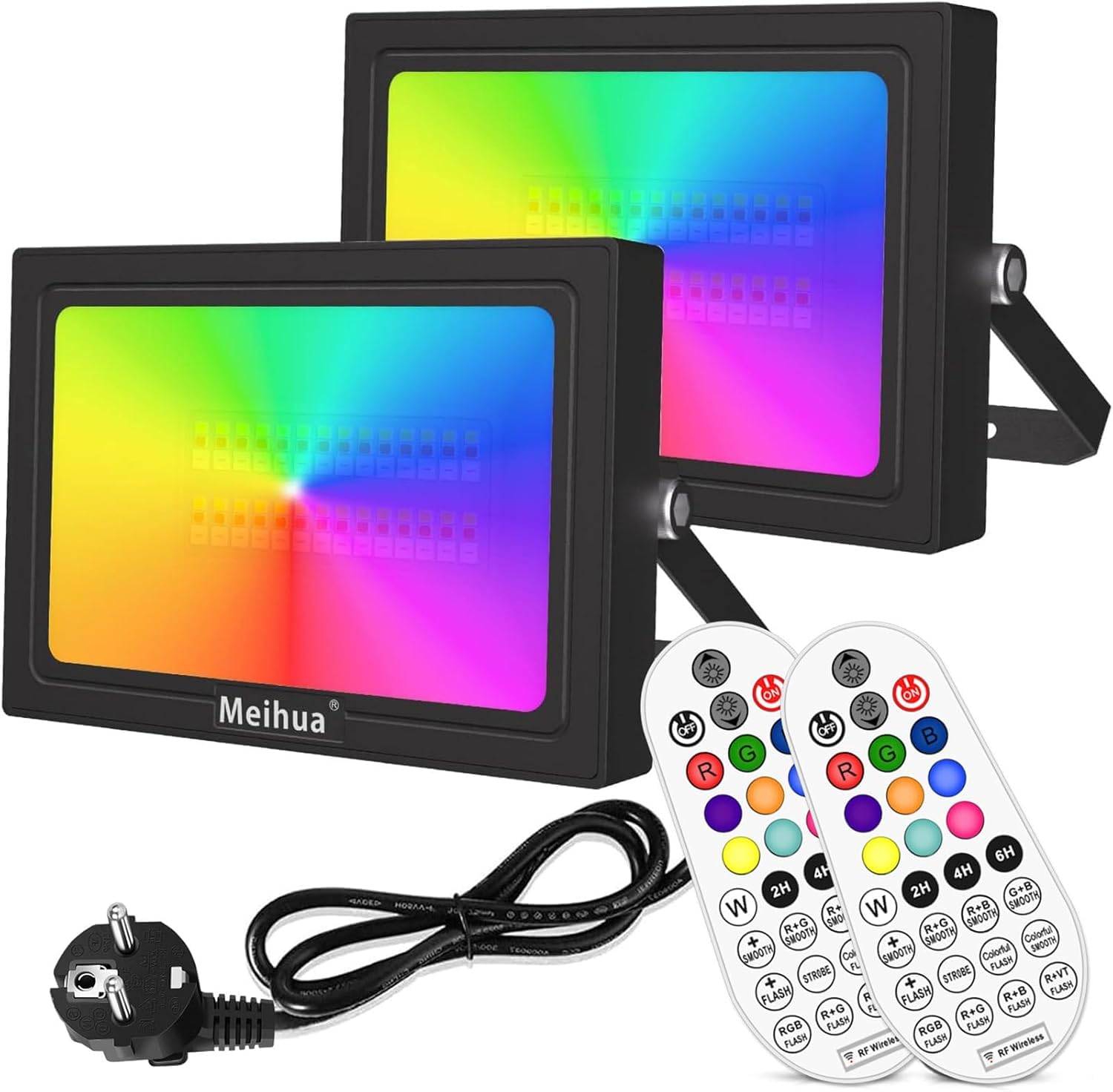Meihua Faretto RGB 35W con Telecomando - 2 pezzi