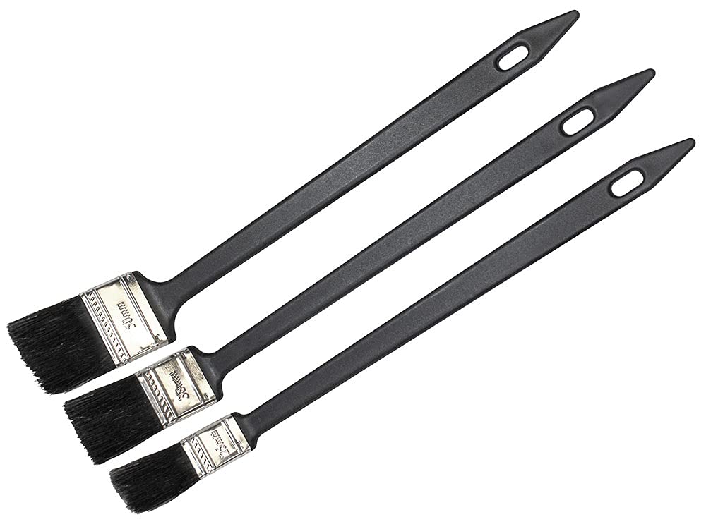 Faithfull FAIPBRAD3 Long Reach Angled Radiator Paint Brush Set of Three ...