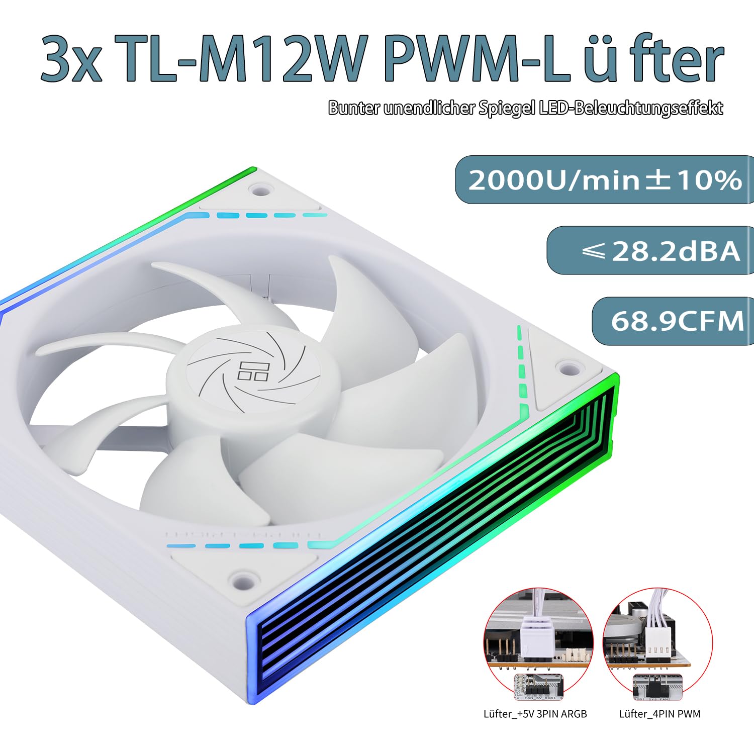 Frozen Infinity 360 Weiß - Dissipatore CPU AIO 360mm - immagine 5