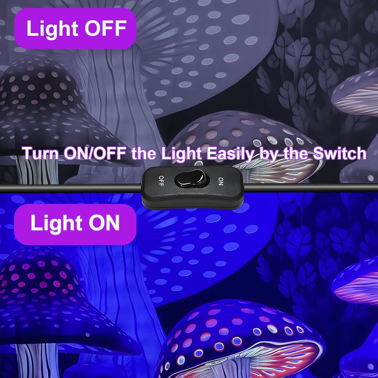 Faretto UV LED 50W IP66 Impermeabile con Interruttore - immagine 5