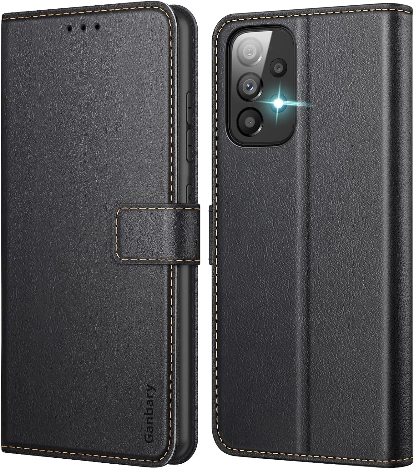 Ganbary Custodia per Samsung Galaxy A33 5G, Nero - immagine 1