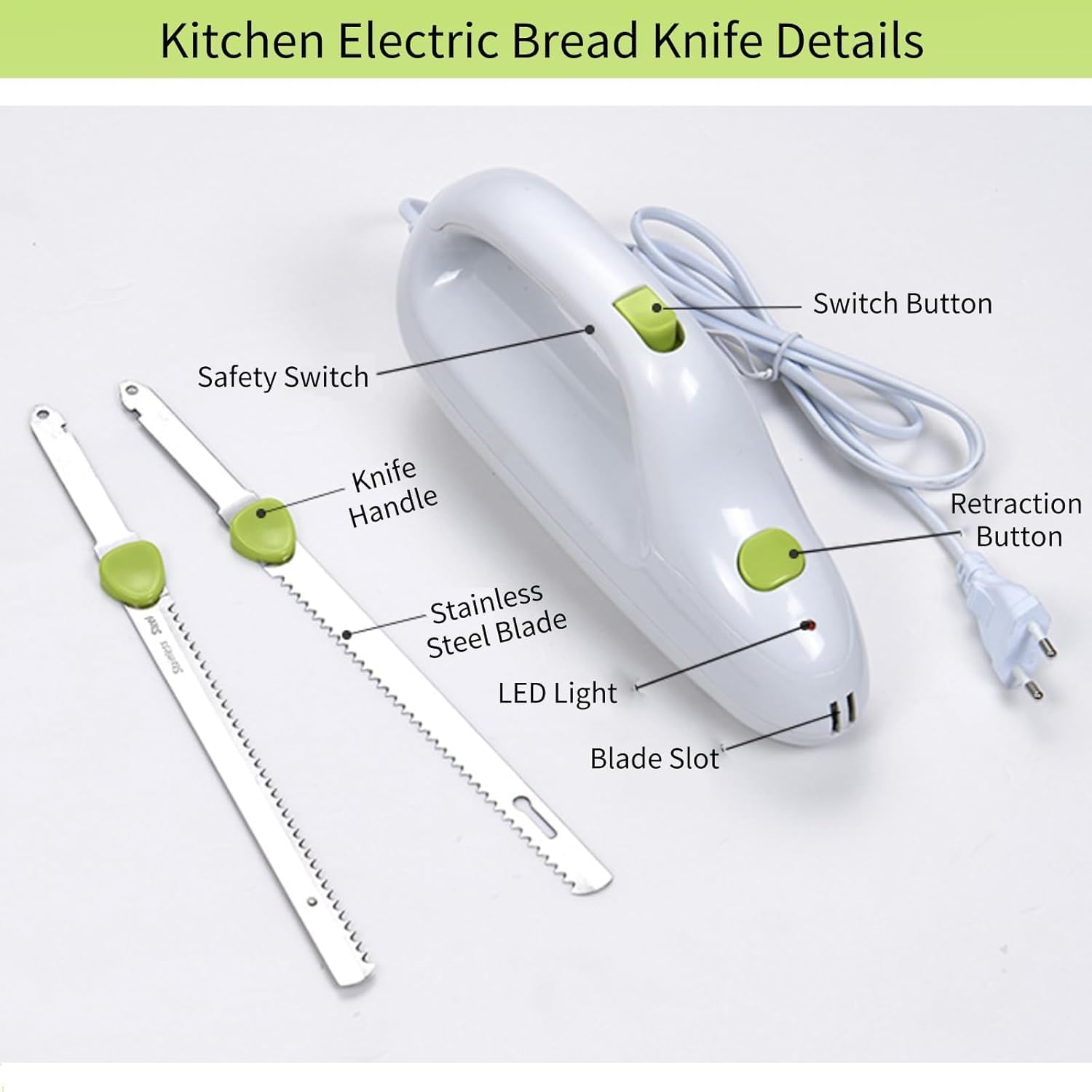Zerodis - Coltello Elettrico Dentato per Carne - immagine 4