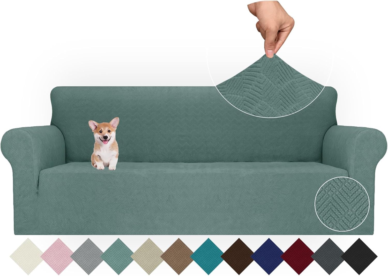 Ystyle Copridivano 4 Posti Elasticizzato, Verde - immagine 1