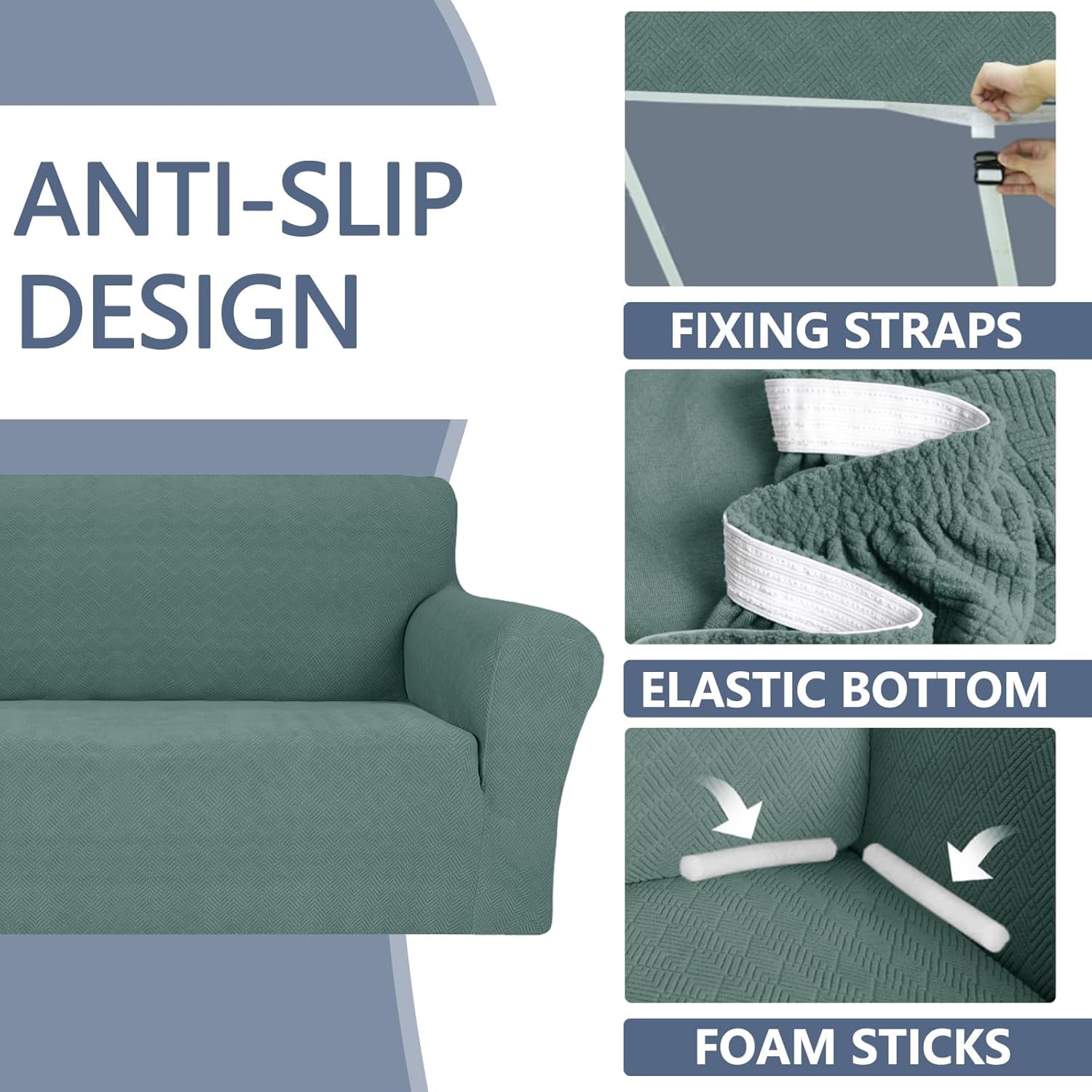 Ystyle Copridivano 4 Posti Elasticizzato, Verde - immagine 6