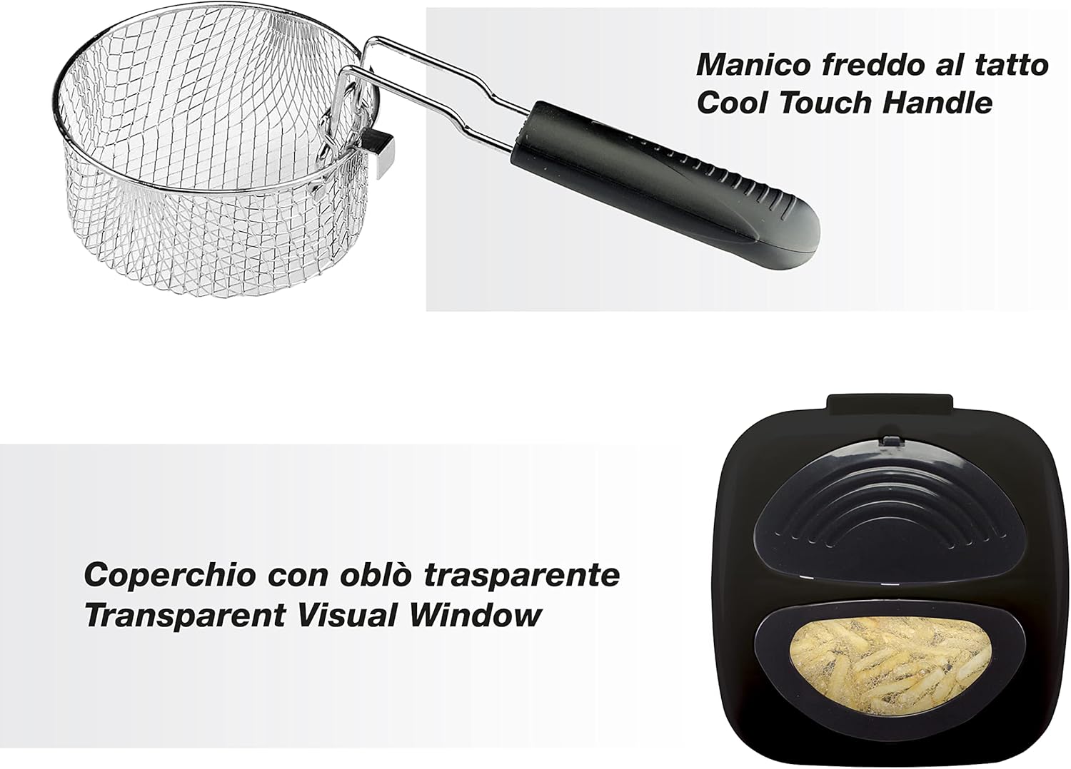 Beper Friggitrice Elettrica P101FRI100 1L 950W, Nera - immagine 4