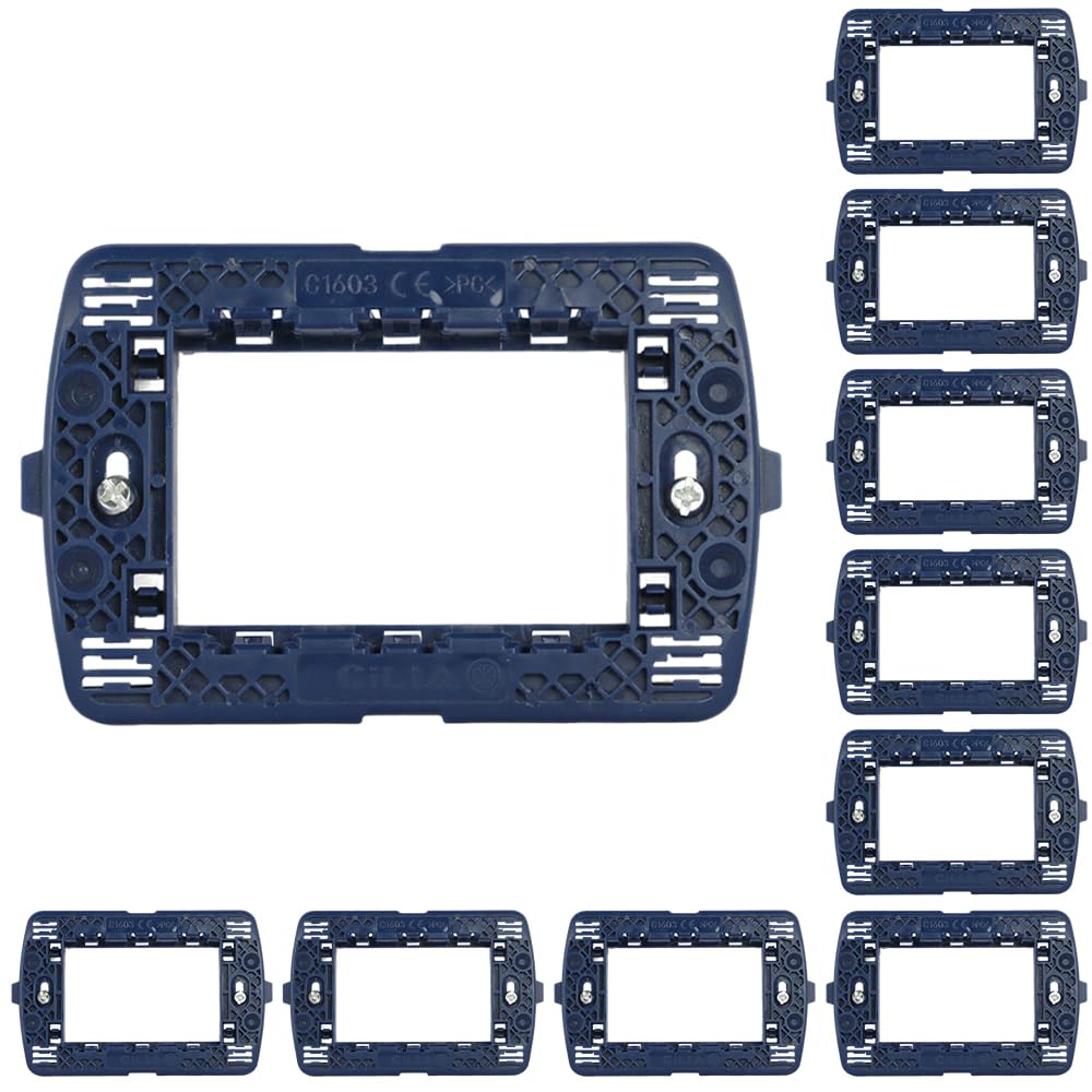 Cilia Supporto Plastica per Interruttori e Prese, Blu Scuro