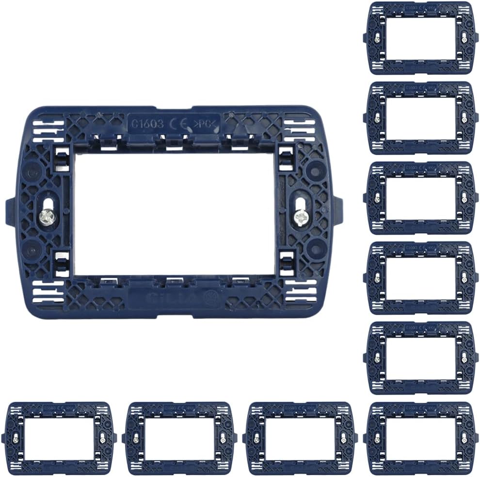 Cilia Supporto Plastica per Interruttori e Prese, Blu Scuro - immagine 1