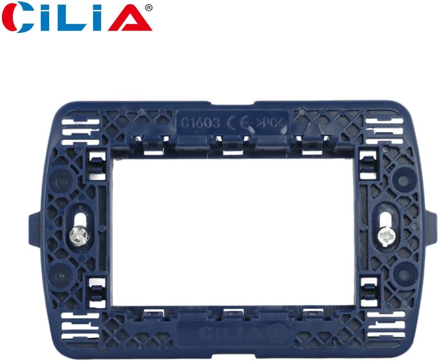 Cilia Supporto Plastica per Interruttori e Prese, Blu Scuro - immagine 5