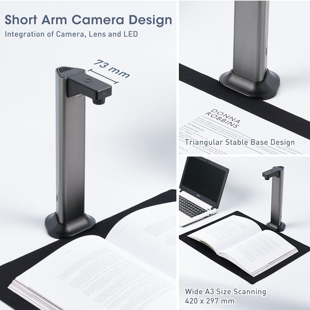 Scanner Portatile A3 Professionale 13MP con USB - immagine 3