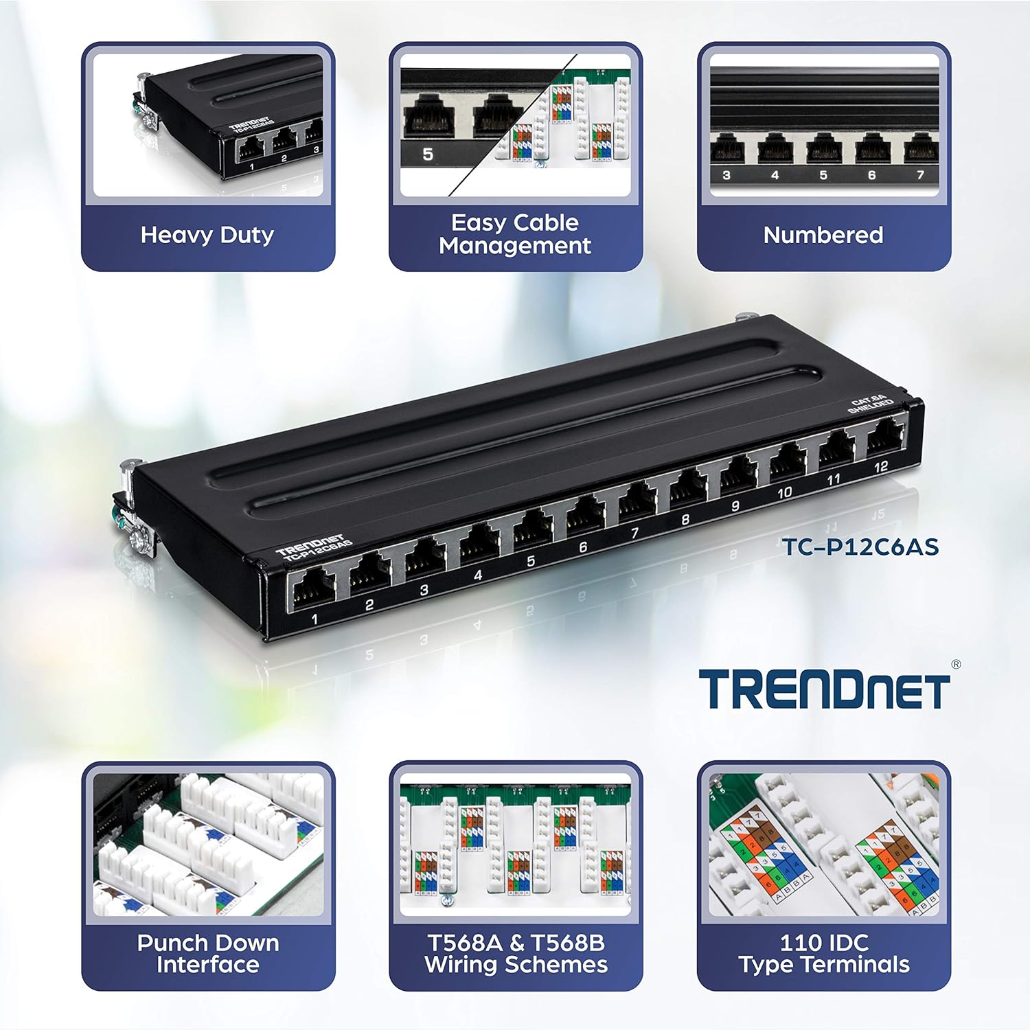 TRENDnet 12-PORT CAT6A PATCH PANEL - immagine 2