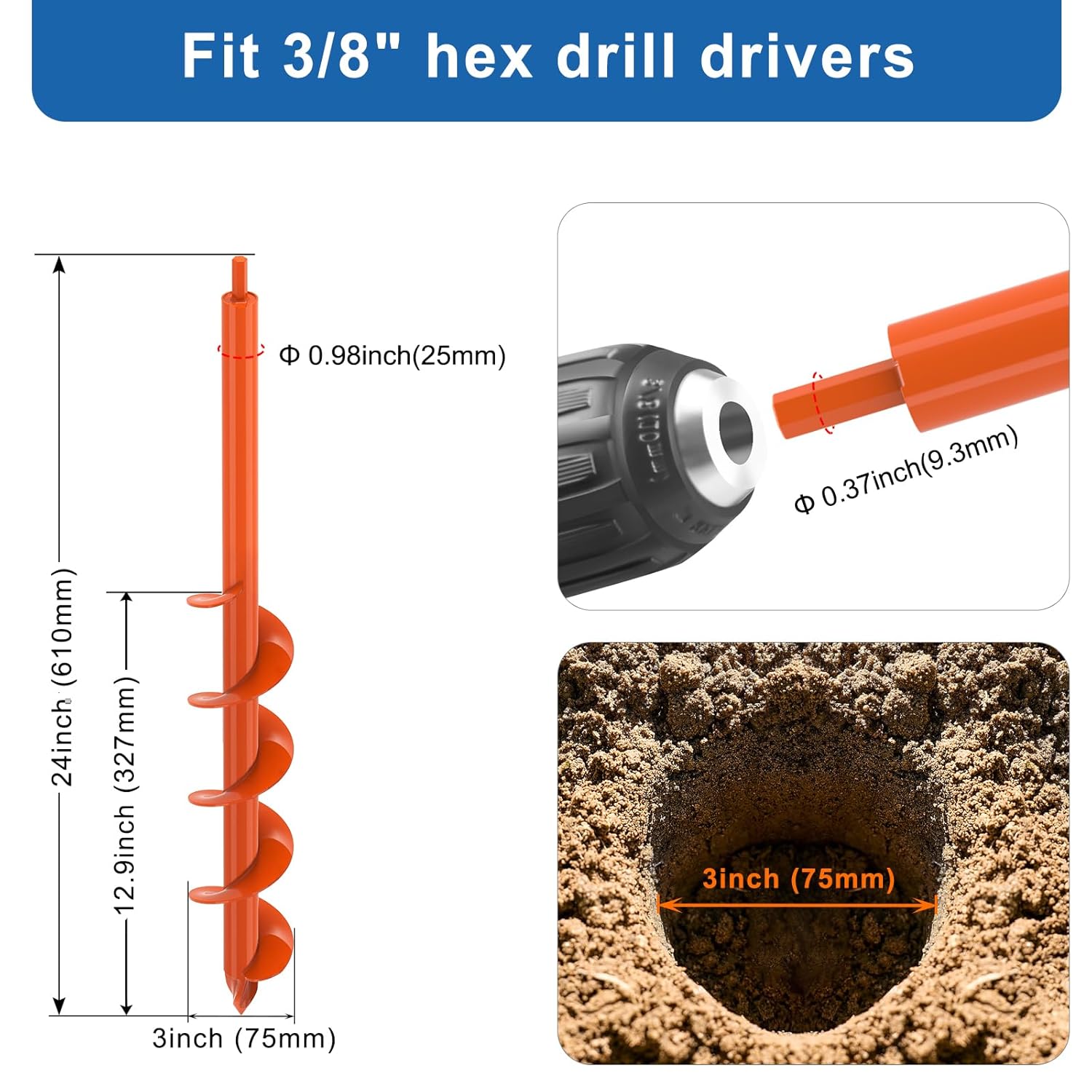 Benelabel Punta per Trivella Giardino 61x7.6cm - immagine 5