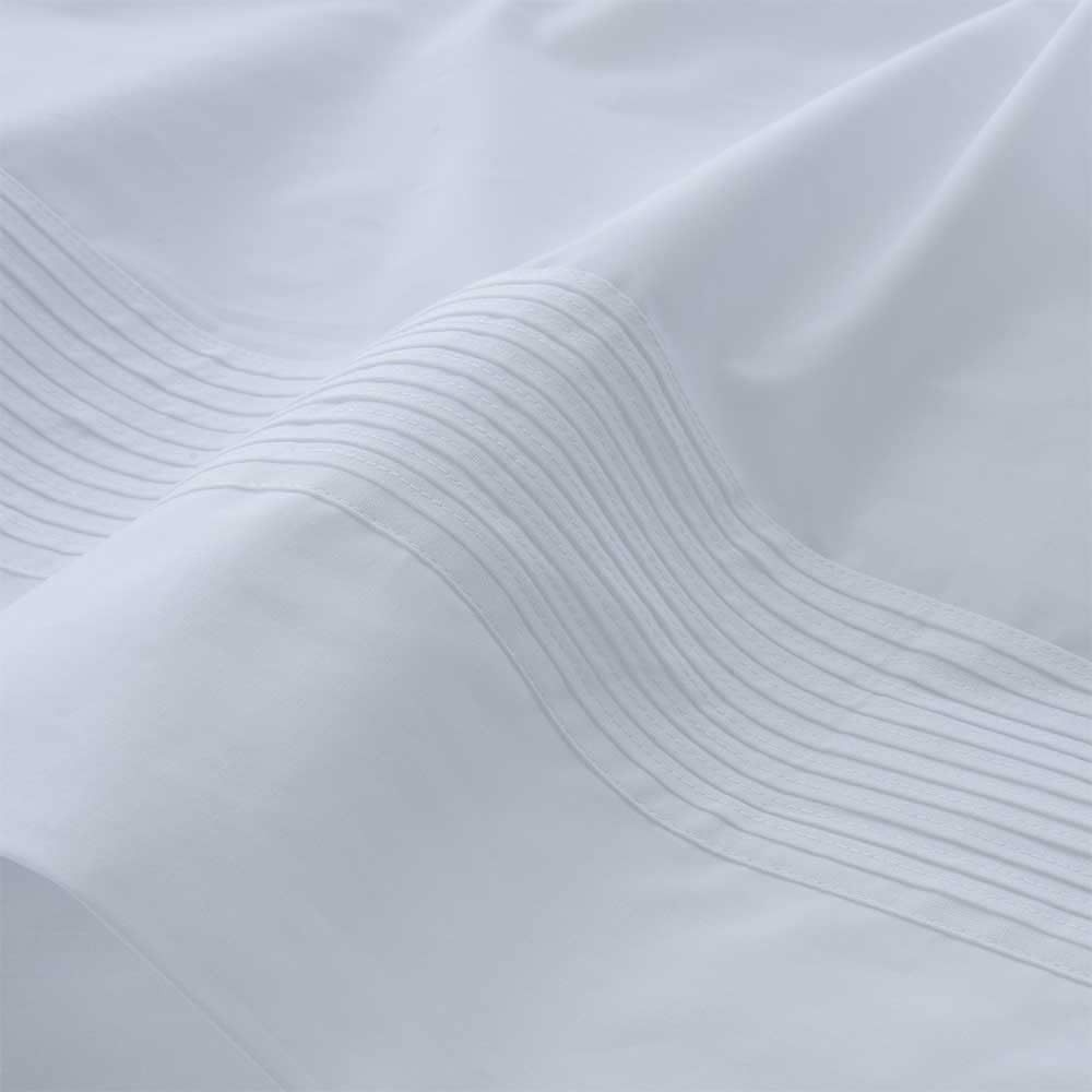 Set Lenzuola GORBEA Bianco PERCALE COTONE 160x190/200 - immagine 5