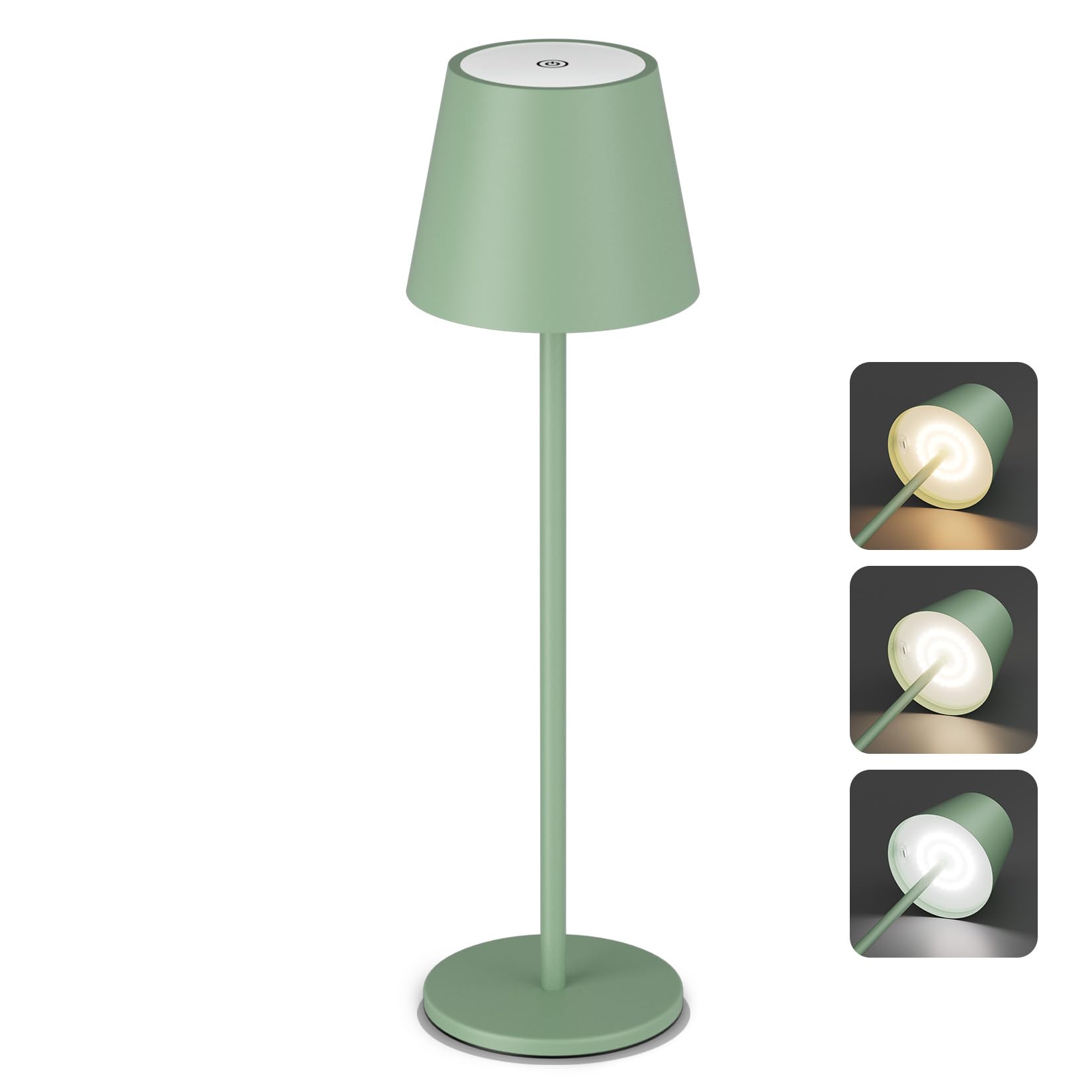 Aipsun Lampada da Tavolo LED Dimmerabile 5500 mAh, Verde