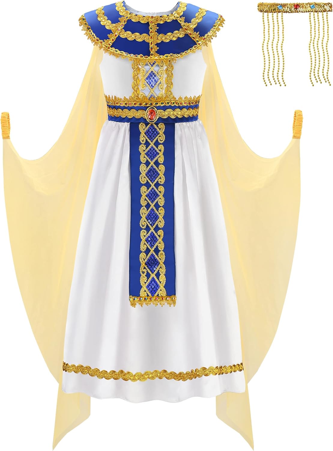 ReliBeauty Costume Cleopatra Bambina 3-12 Anni - immagine 1