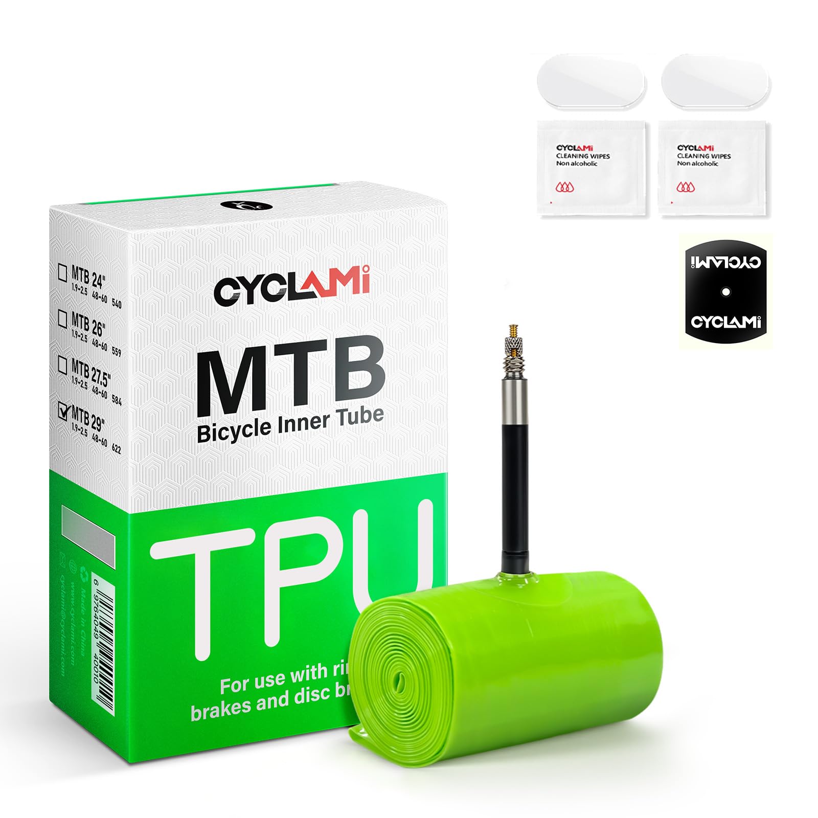 Ultraleggero 63g 2PCS TPU Camera d aria MTB per 26 "/27.5"/29" X 1.9-2.5-622, Camera d'aria per bici Montagna Bicicletta,Valvola Presta:45 mm