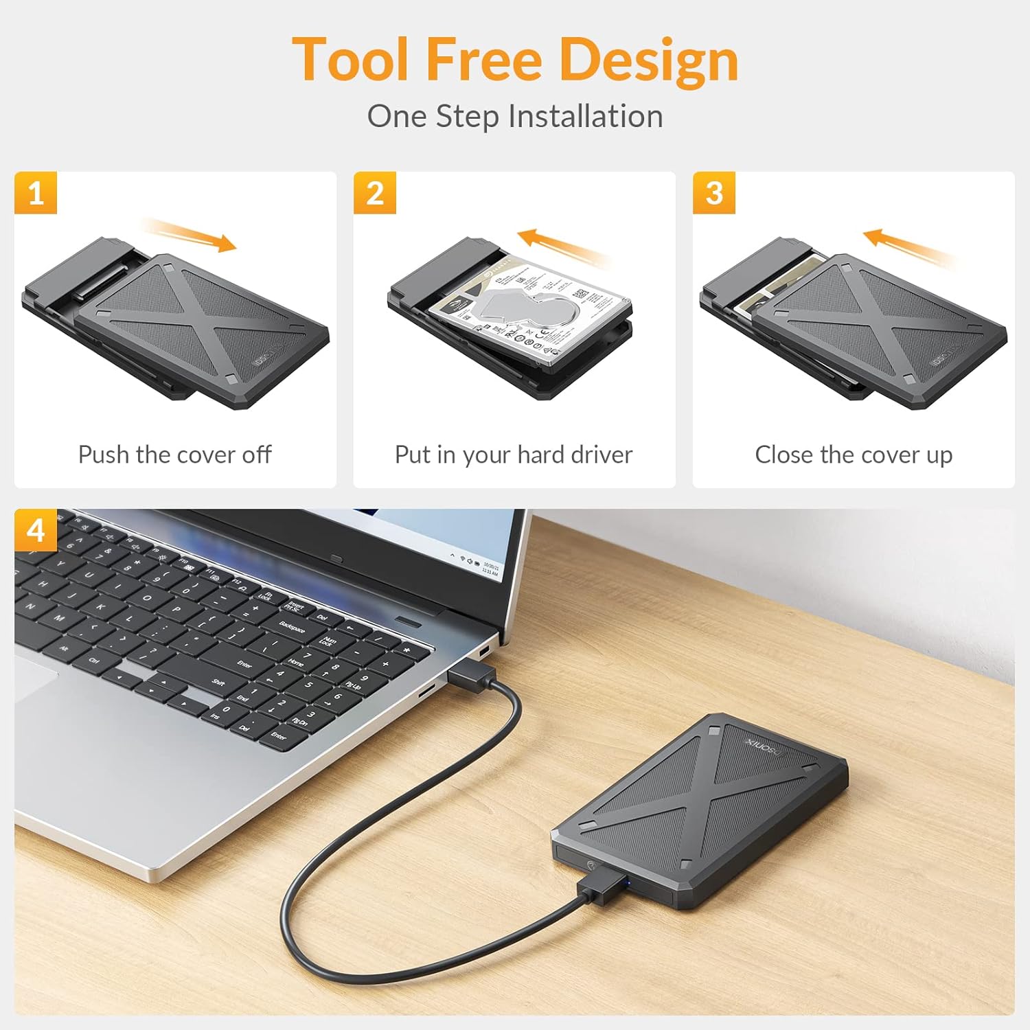 Idsonix Case HDD 2.5 per SATA III SSD USB 3.0 - immagine 6
