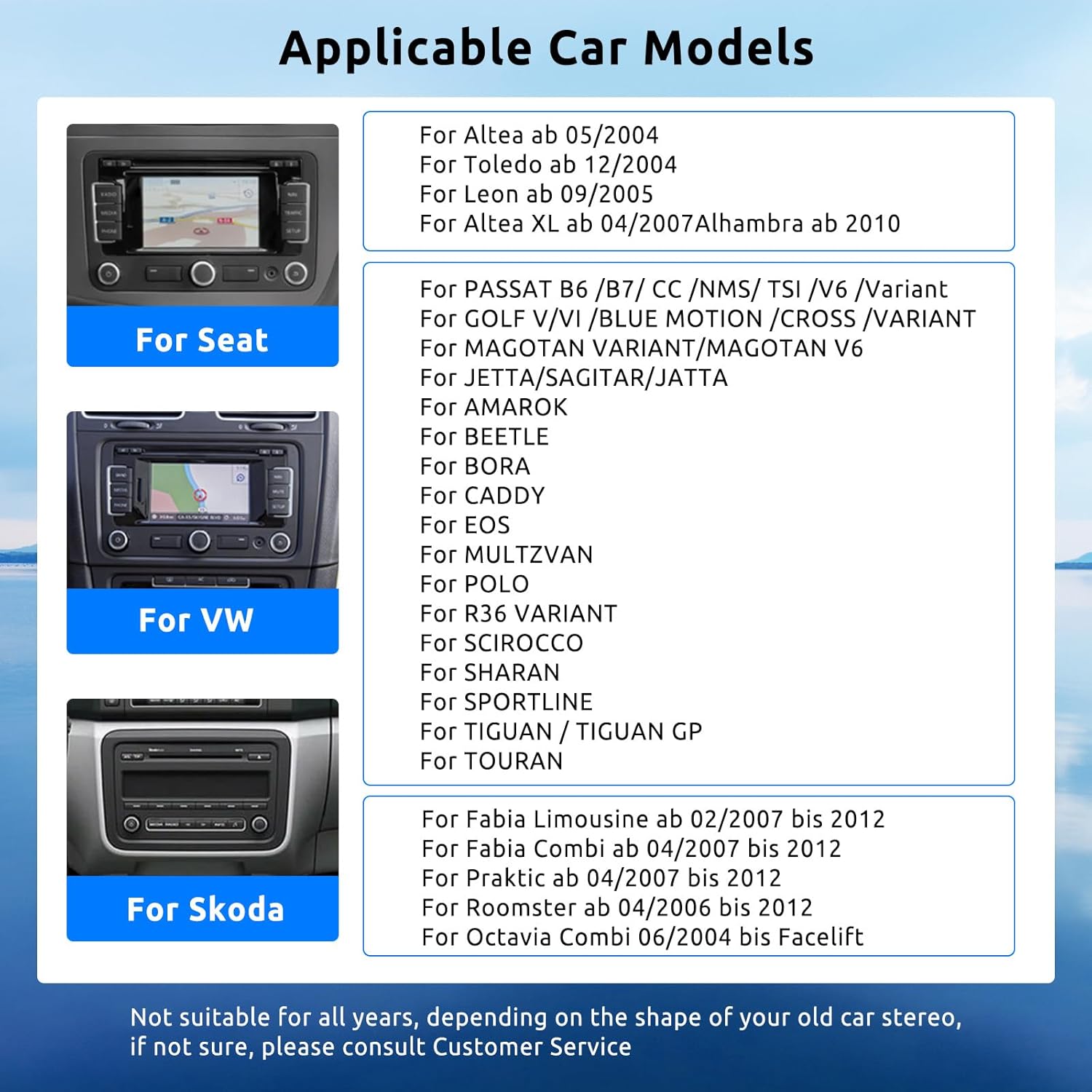 Autoradio Android 13 per VW Golf 5 6, 7" HD - immagine 2