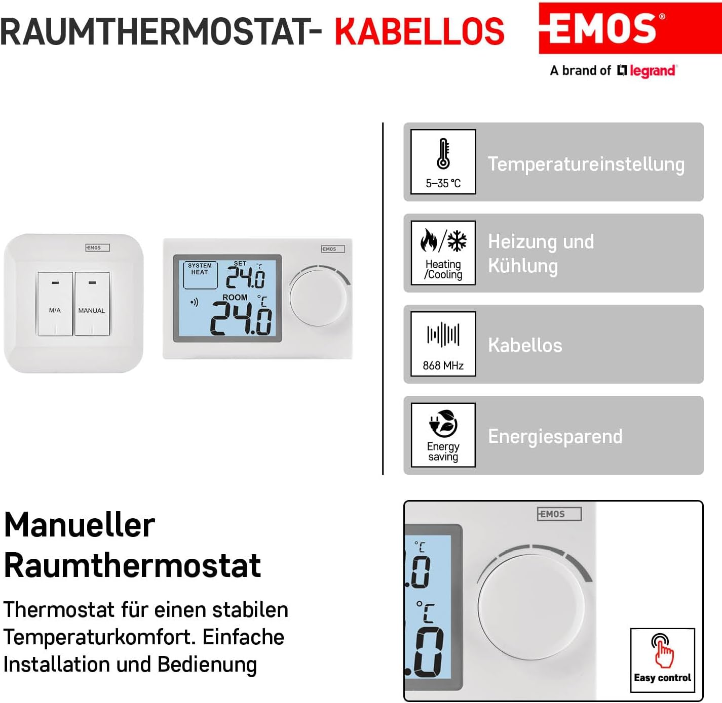Termostato Elettronico Wireless per Interni - immagine 2