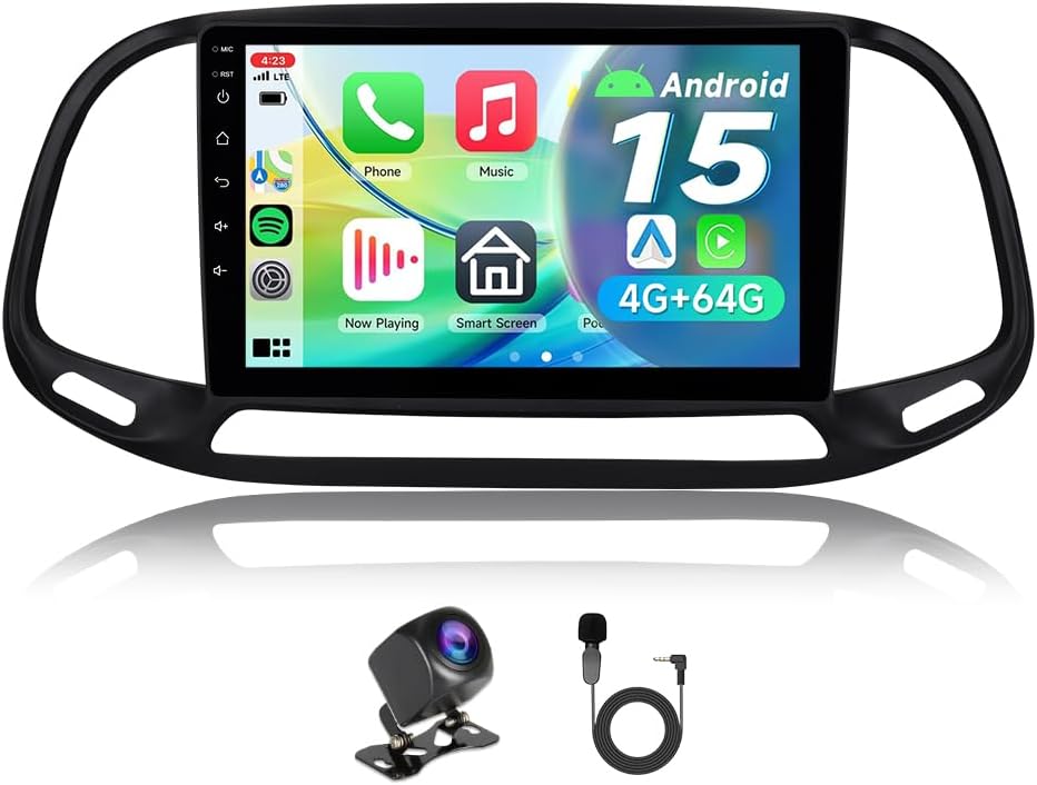 Autoradio Android 15 per Fiat Doblo 2015-2019 - 9" HD - immagine 1