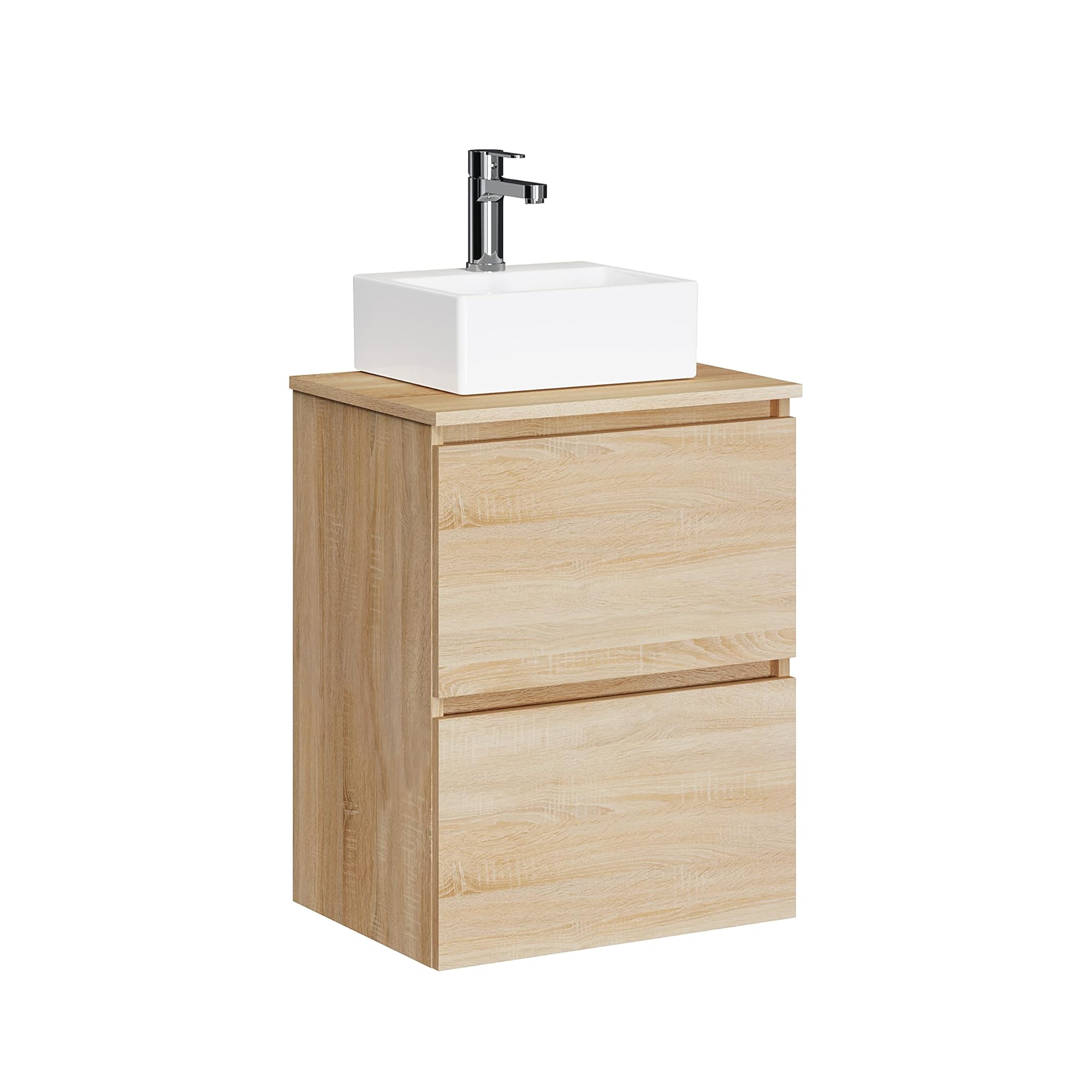Baikal Mobile Bagno Sospeso Onyx 50cm, Rovere Naturale