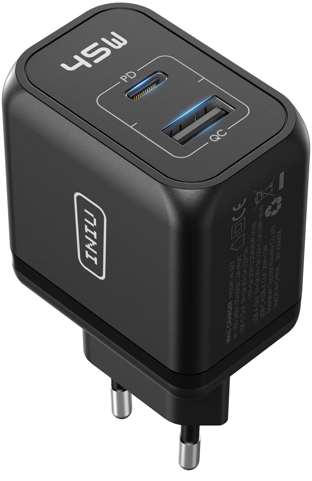 Iniu Caricatore USB C da Muro 45W PD QC GaN