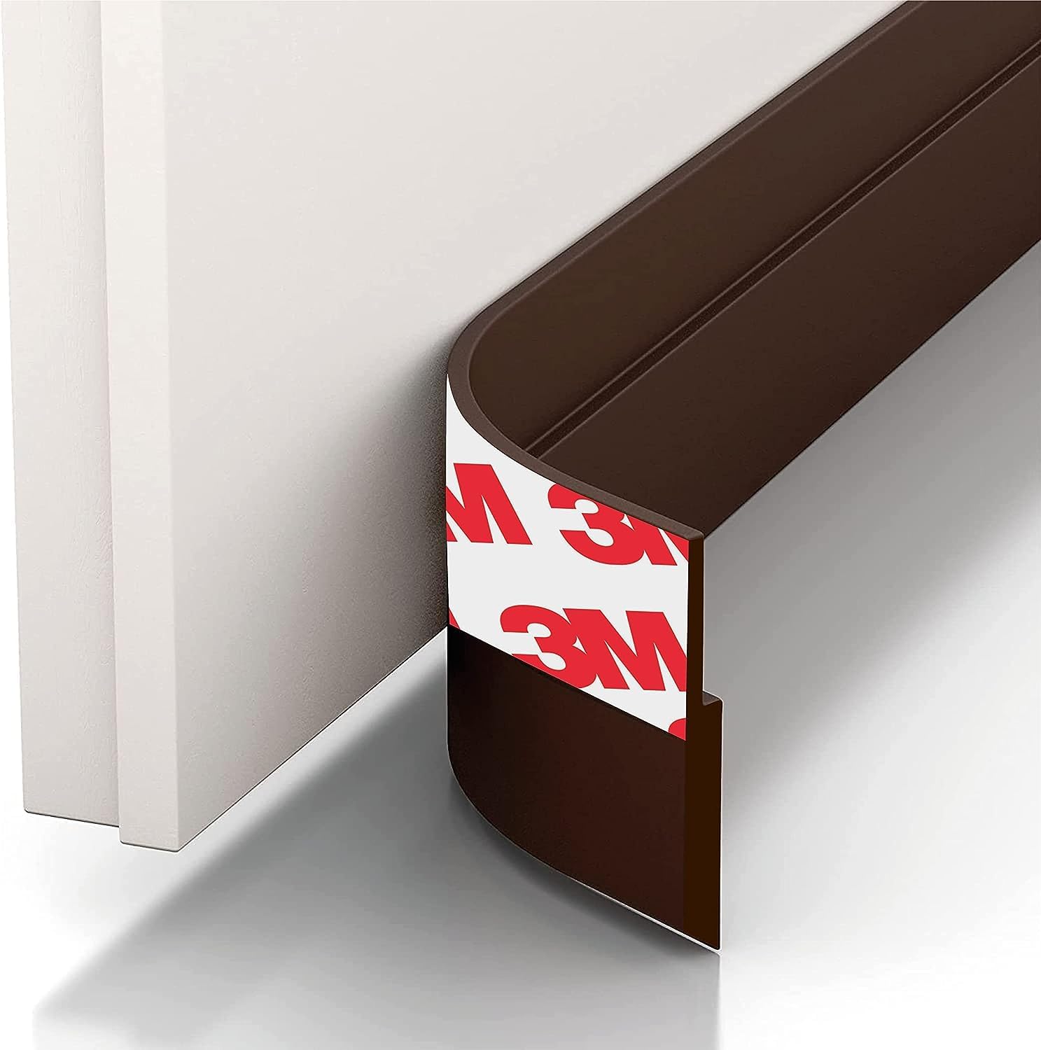 Paraspifferi Silicone Sottoporta Adesivo Premium 5m, Marrone - immagine 4