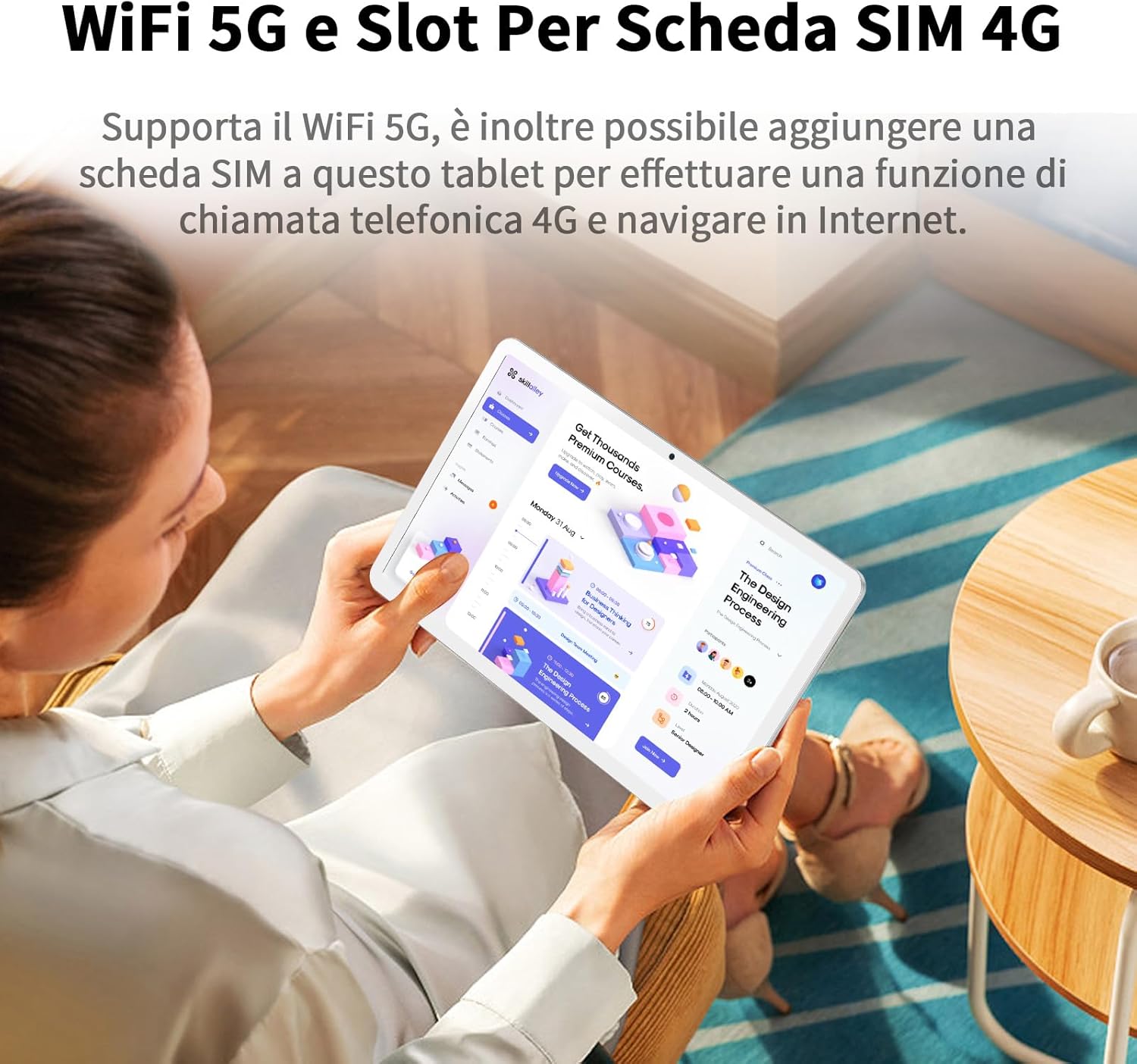 Vasoun Tablet Android 11 10,4 Pollici 256GB, Argento - immagine 7