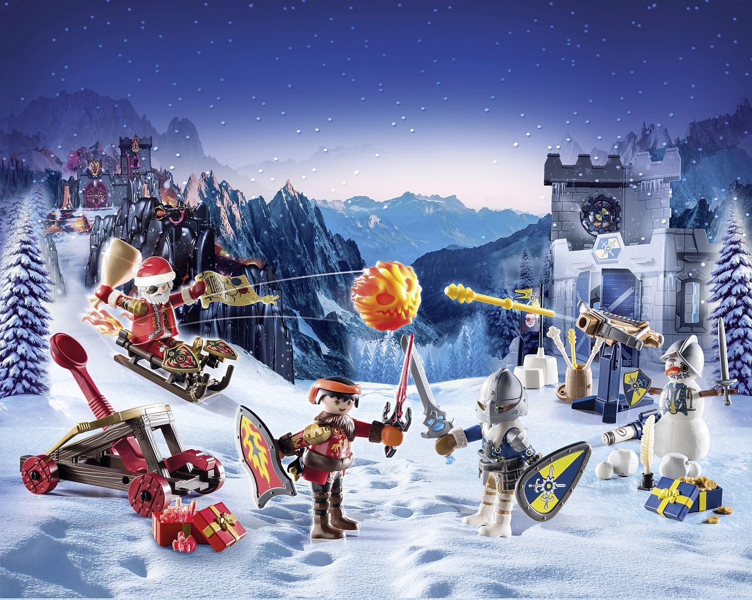 PLAYMOBIL Calendario dell'Avvento Novelmore 71346, Battaglia nella Neve - immagine 3