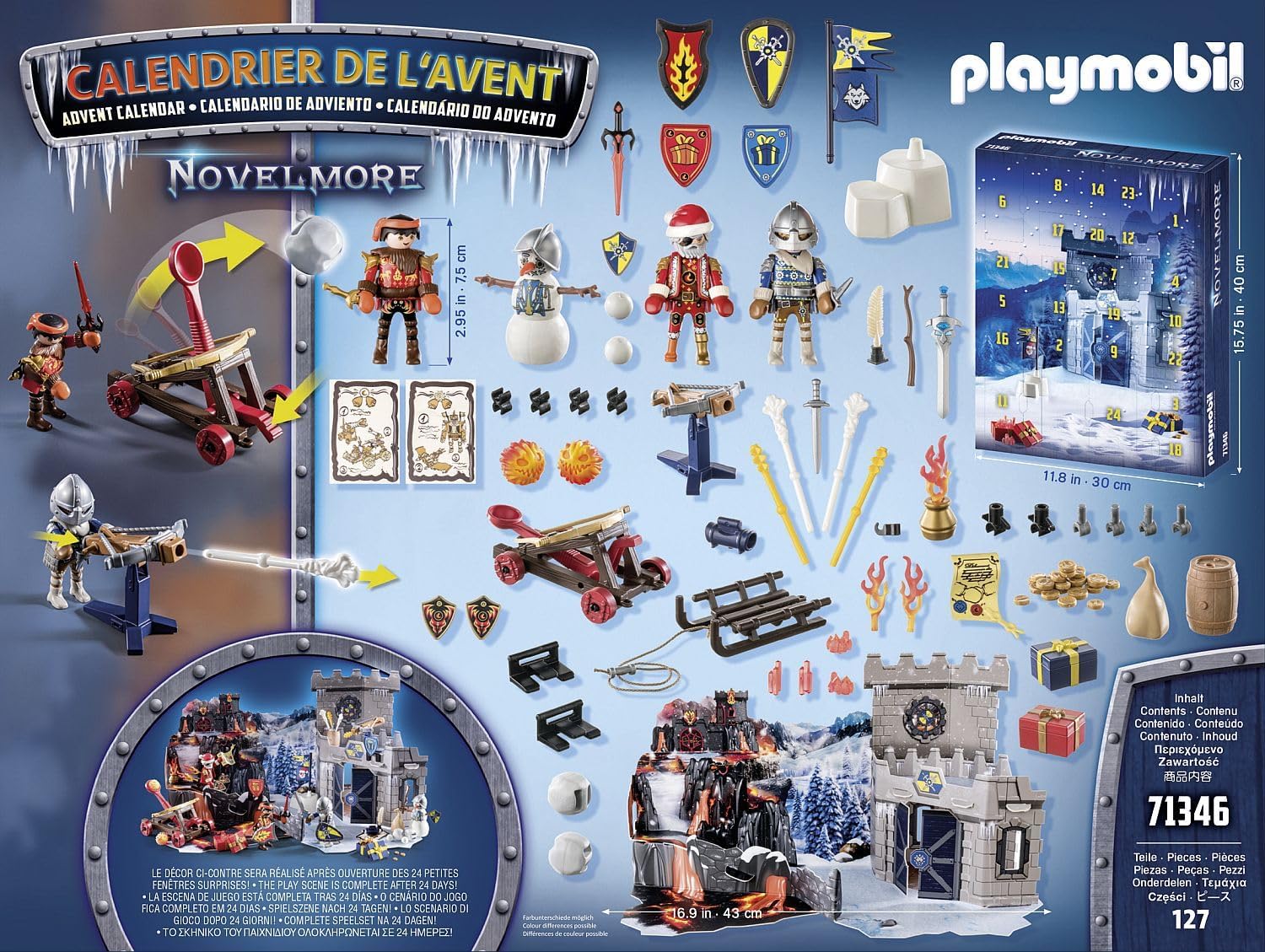 PLAYMOBIL Calendario dell'Avvento Novelmore 71346, Battaglia nella Neve - immagine 5