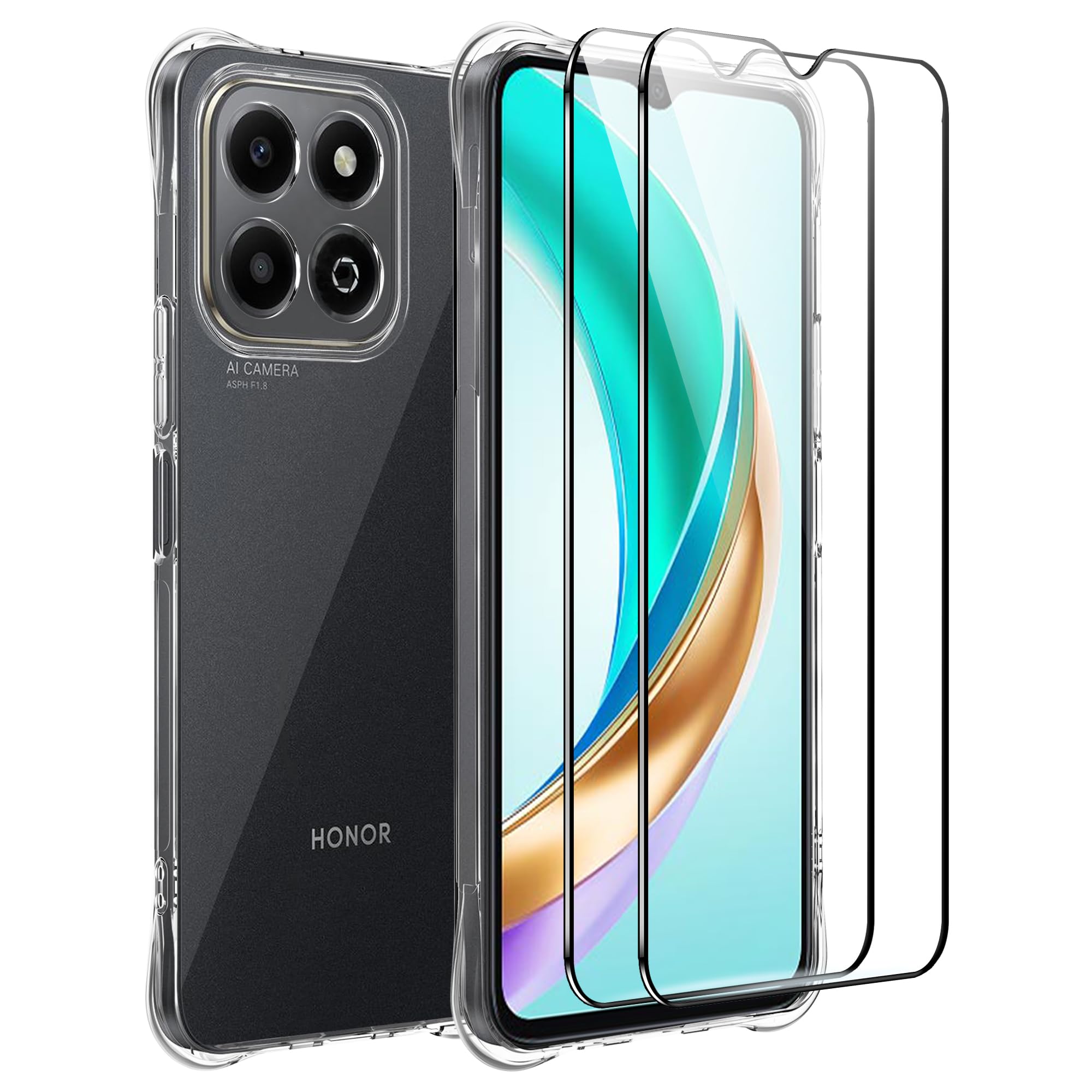 Cauhenyee Cover per Honor X6B con 2 Pellicole Vetro