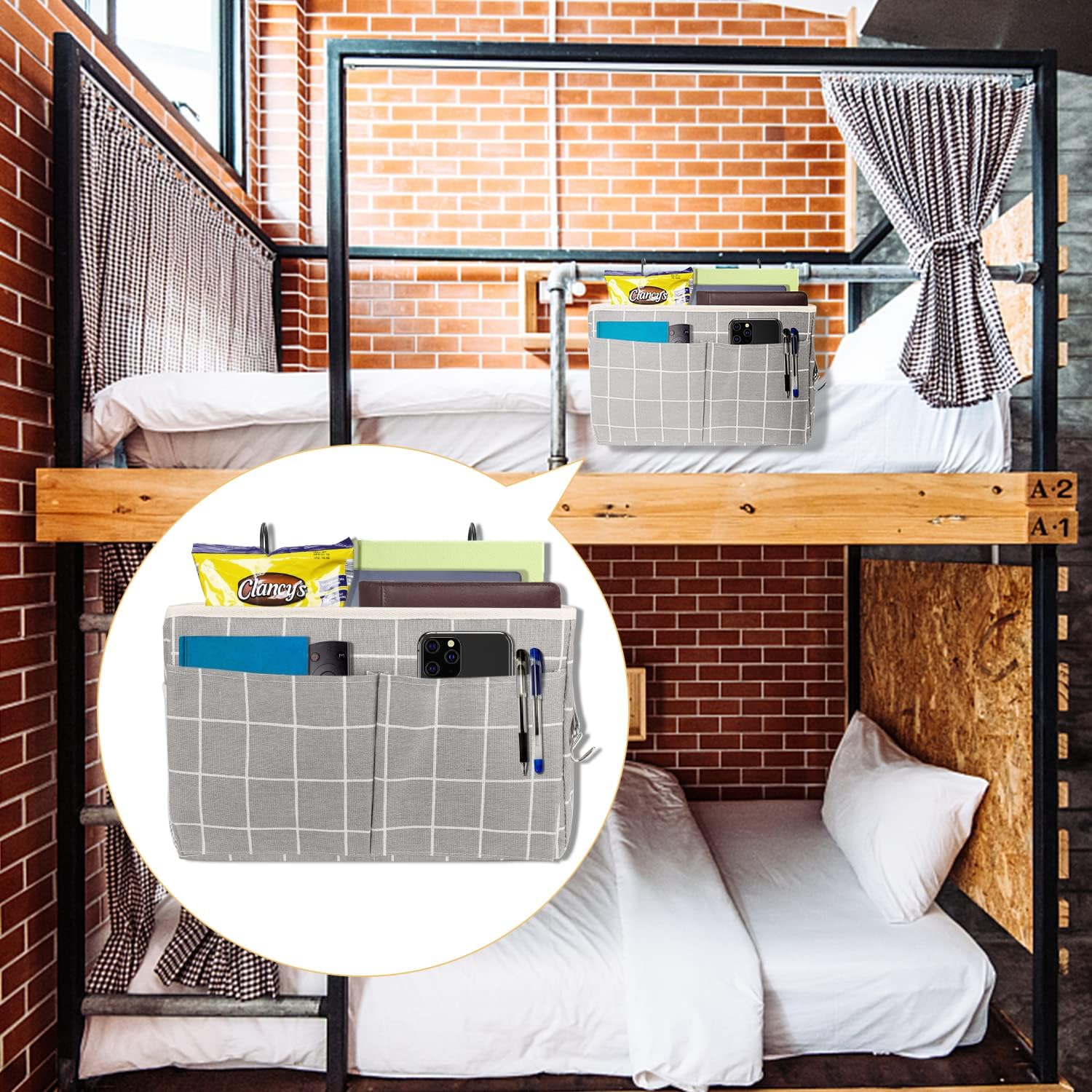 Tasche da Letto Appendibile - Organizer Comodino (2 pz) - immagine 6