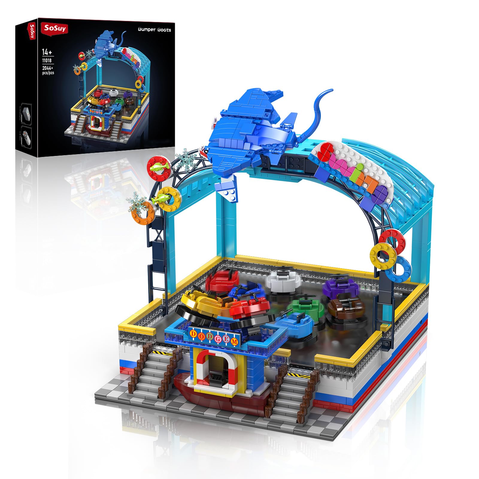Sosuy Building Blocks Bumper Cars