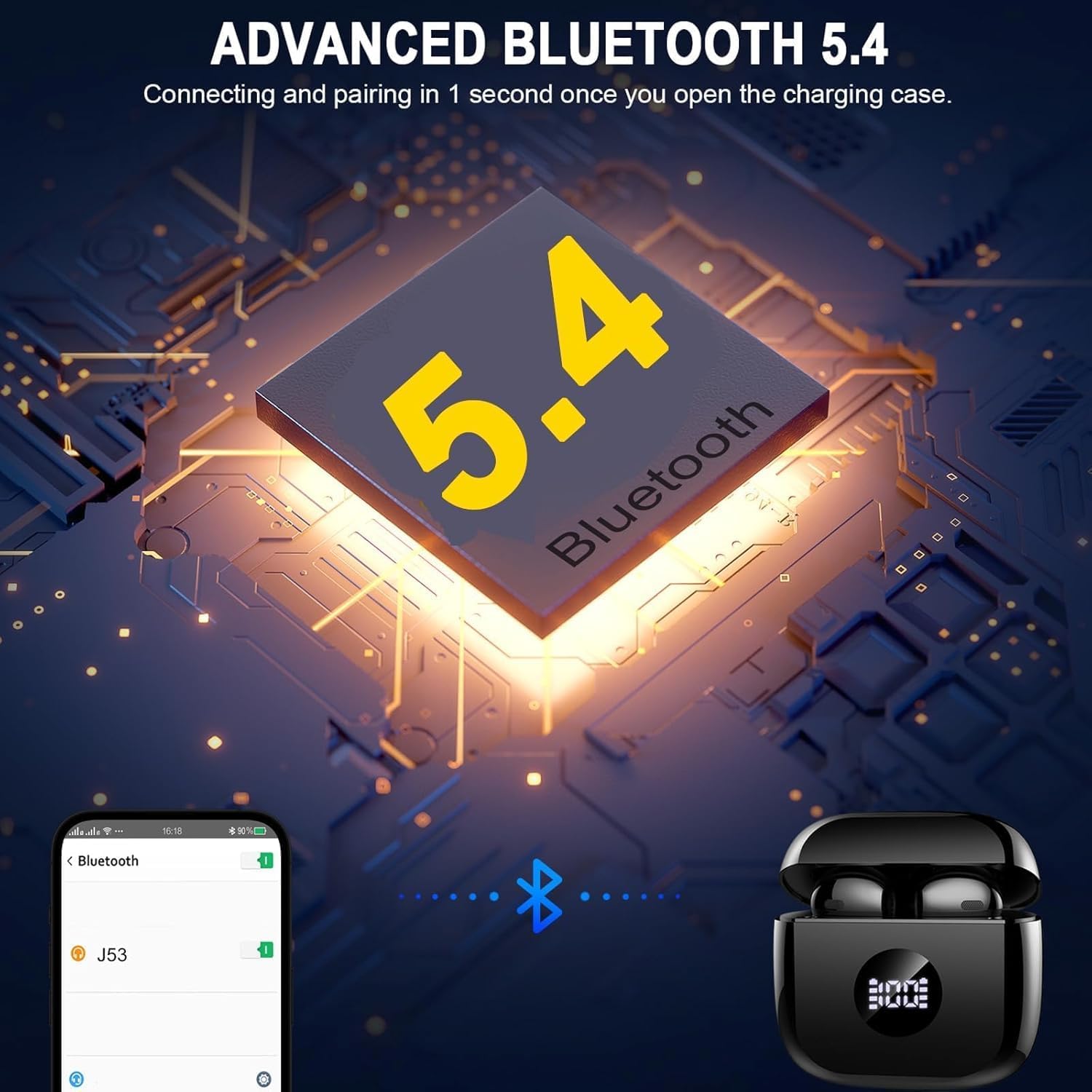 Cuffie Bluetooth 5.4 Wireless con 4 ENC Mic - immagine 3