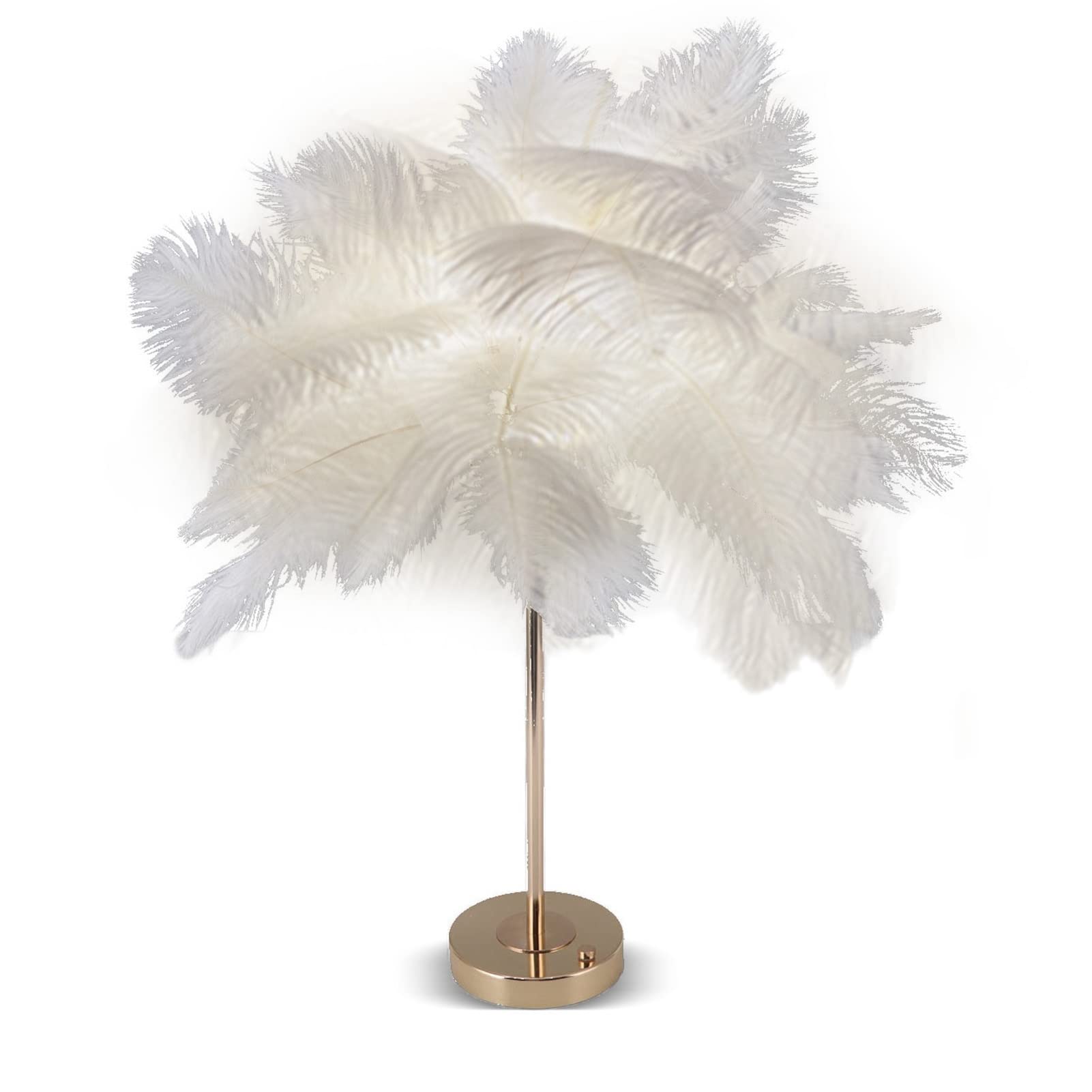 ASHATA Lampada da Tavolo Feather con Touch Switch