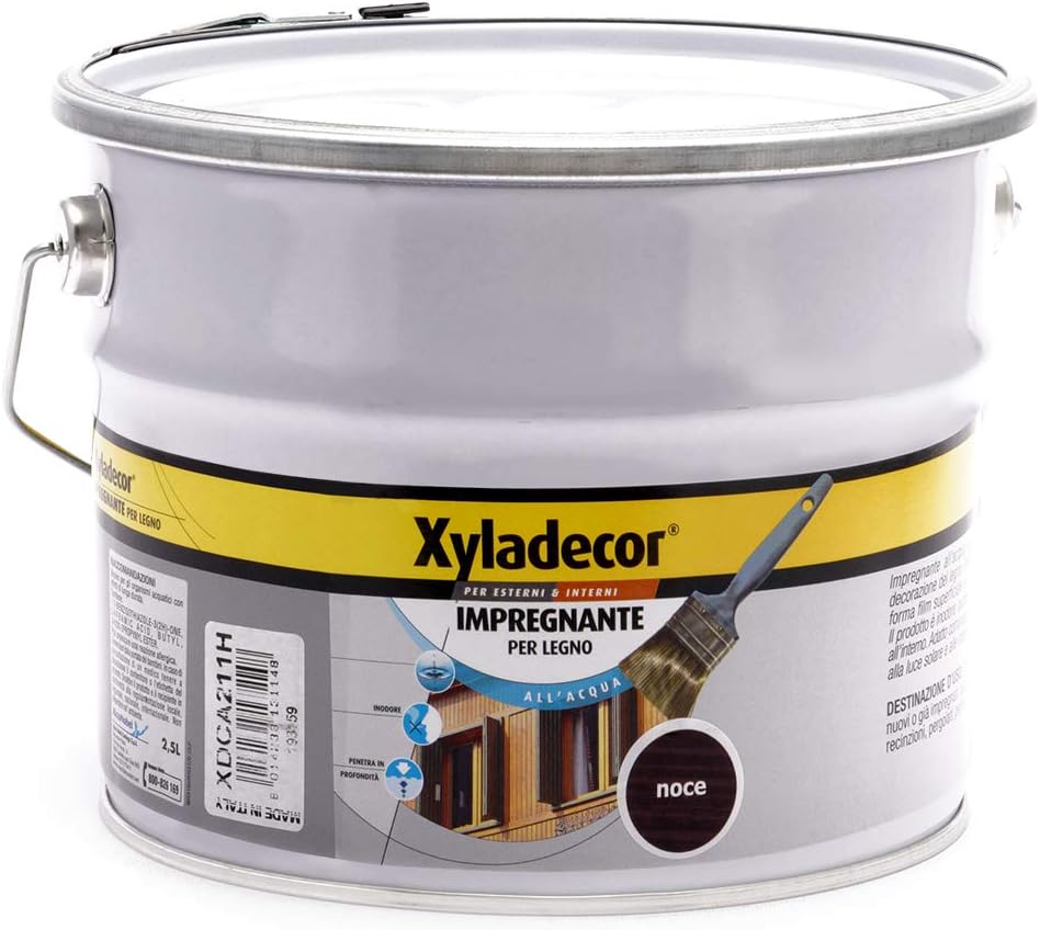 Xyladecor Impregnante all'Acqua per Legno 2,5L, Noce