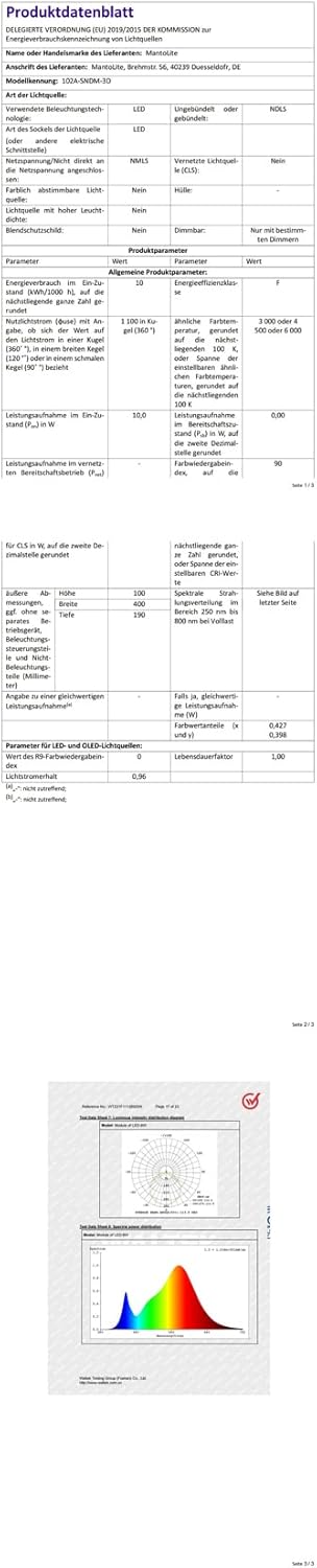 Mantolite Lampada da Parete LED Dimmerabile 40CM 10W - immagine 10