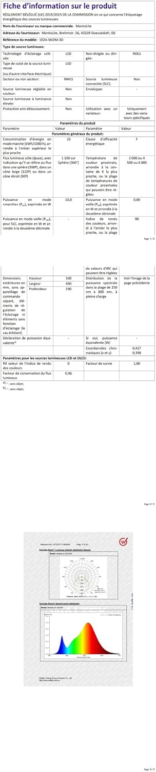Mantolite Lampada da Parete LED Dimmerabile 40CM 10W - immagine 12