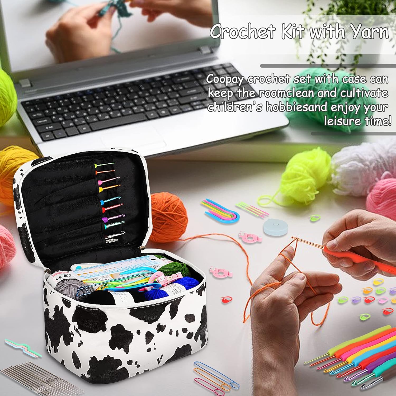 Coopay Kit Uncinetto per Principianti 63 Pezzi - immagine 2