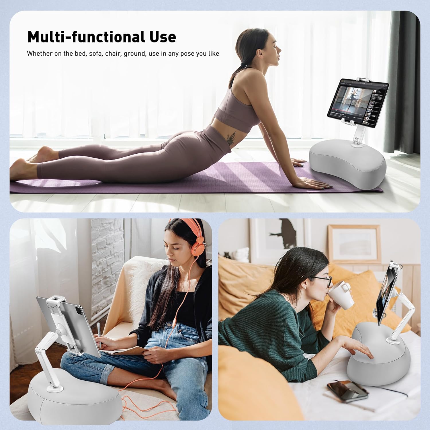 Abovetek Supporto da Cuscino per Tablet e Telefoni - immagine 3