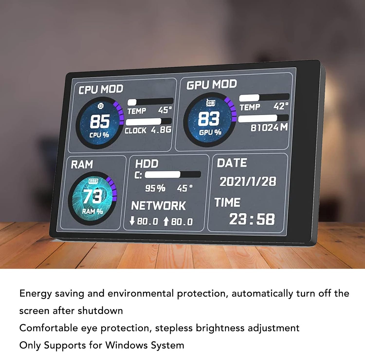 Annadue Monitor Temperatura Computer IPS 3.5 Pollici - immagine 8