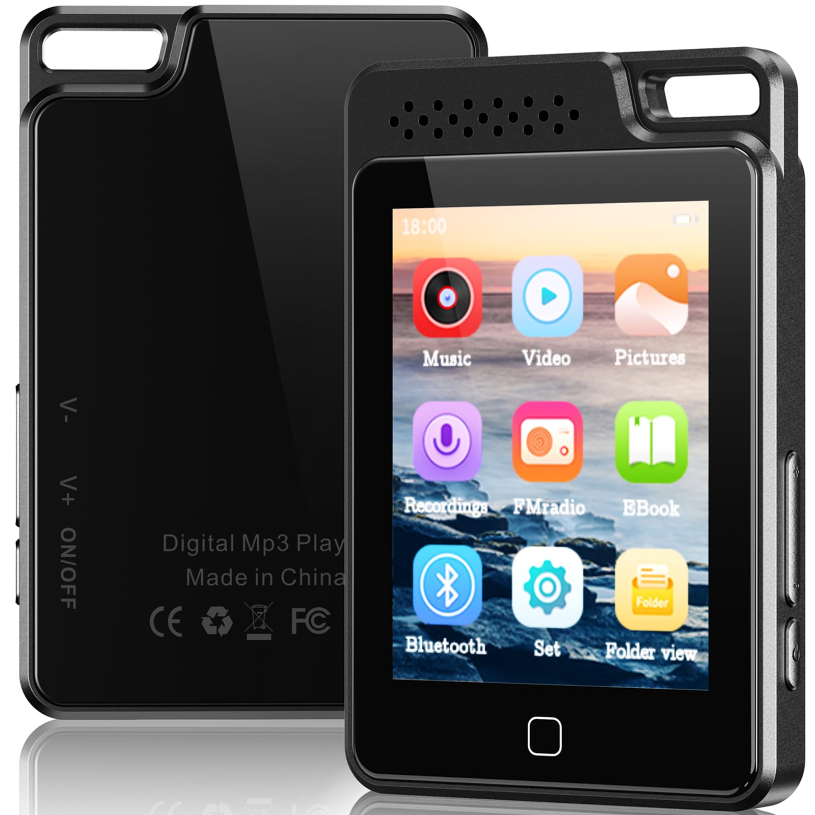 Lettore MP3 64 GB con Bluetooth 5.3 Touch Screen 2.4"