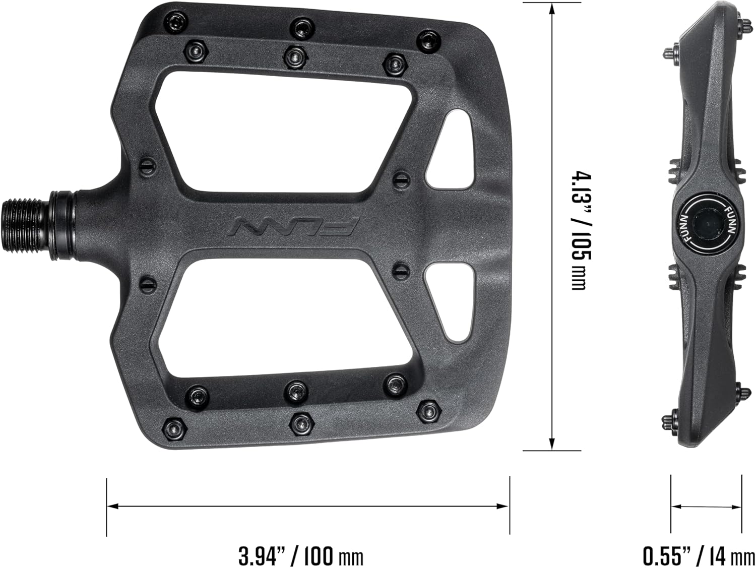 Funn Taipan Pedali Bici Termoplastica con Assi CrMo - immagine 2