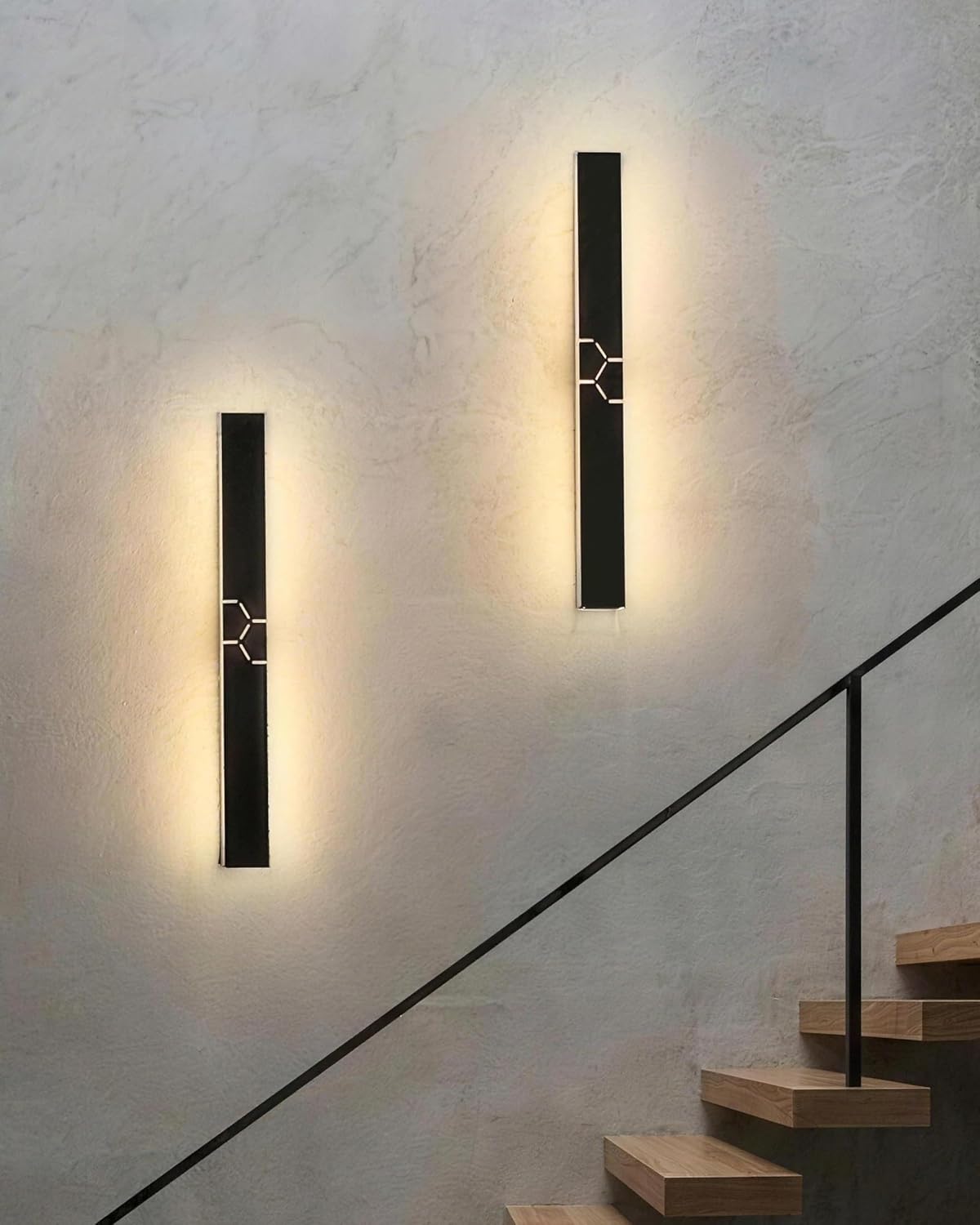 LED Applique da Parete Esterno/Interni Nera IP65 45W - immagine 4