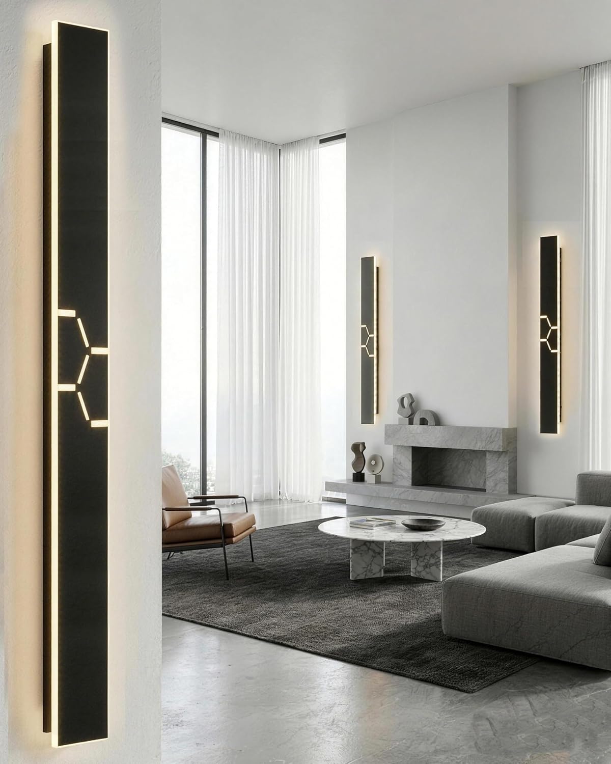 LED Applique da Parete Esterno/Interni Nera IP65 45W - immagine 7