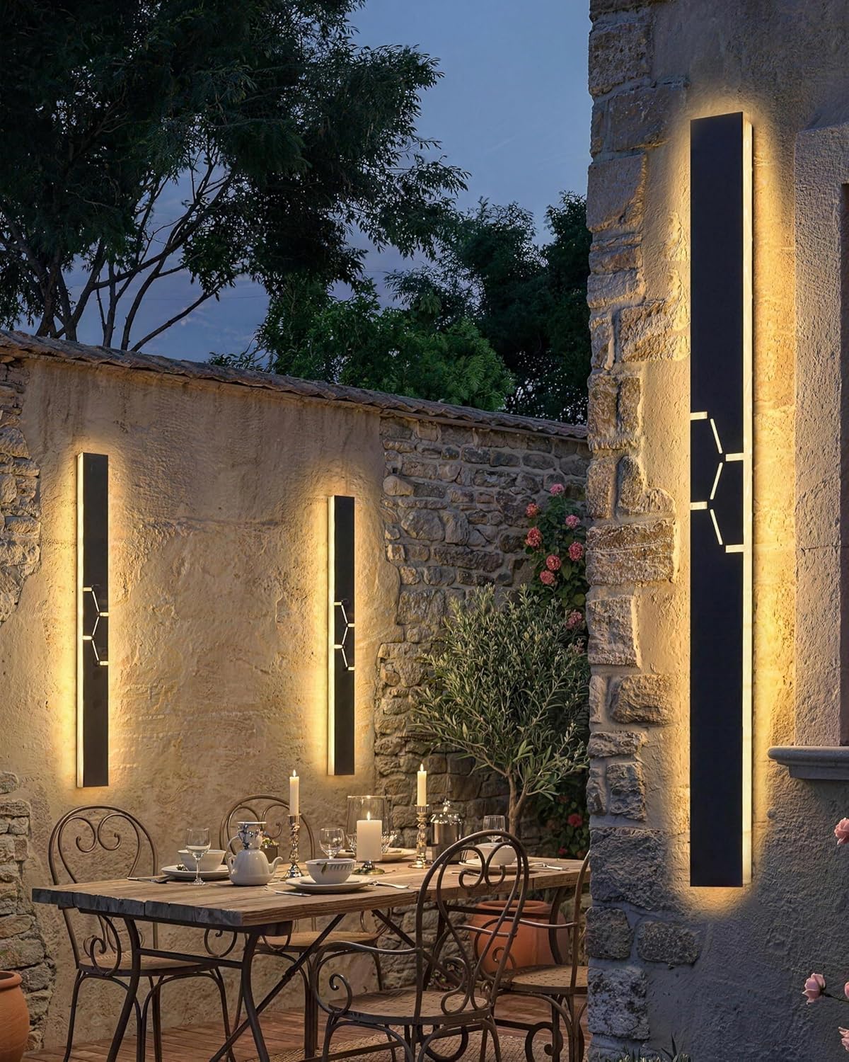 LED Applique da Parete Esterno/Interni Nera IP65 45W - immagine 8