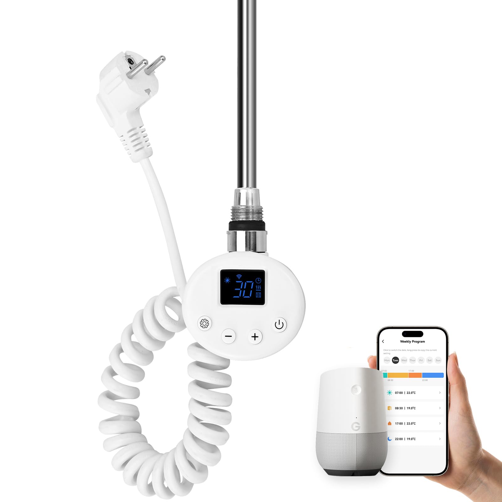 EMKE Barra Riscaldante con Termostato WiFi 600W