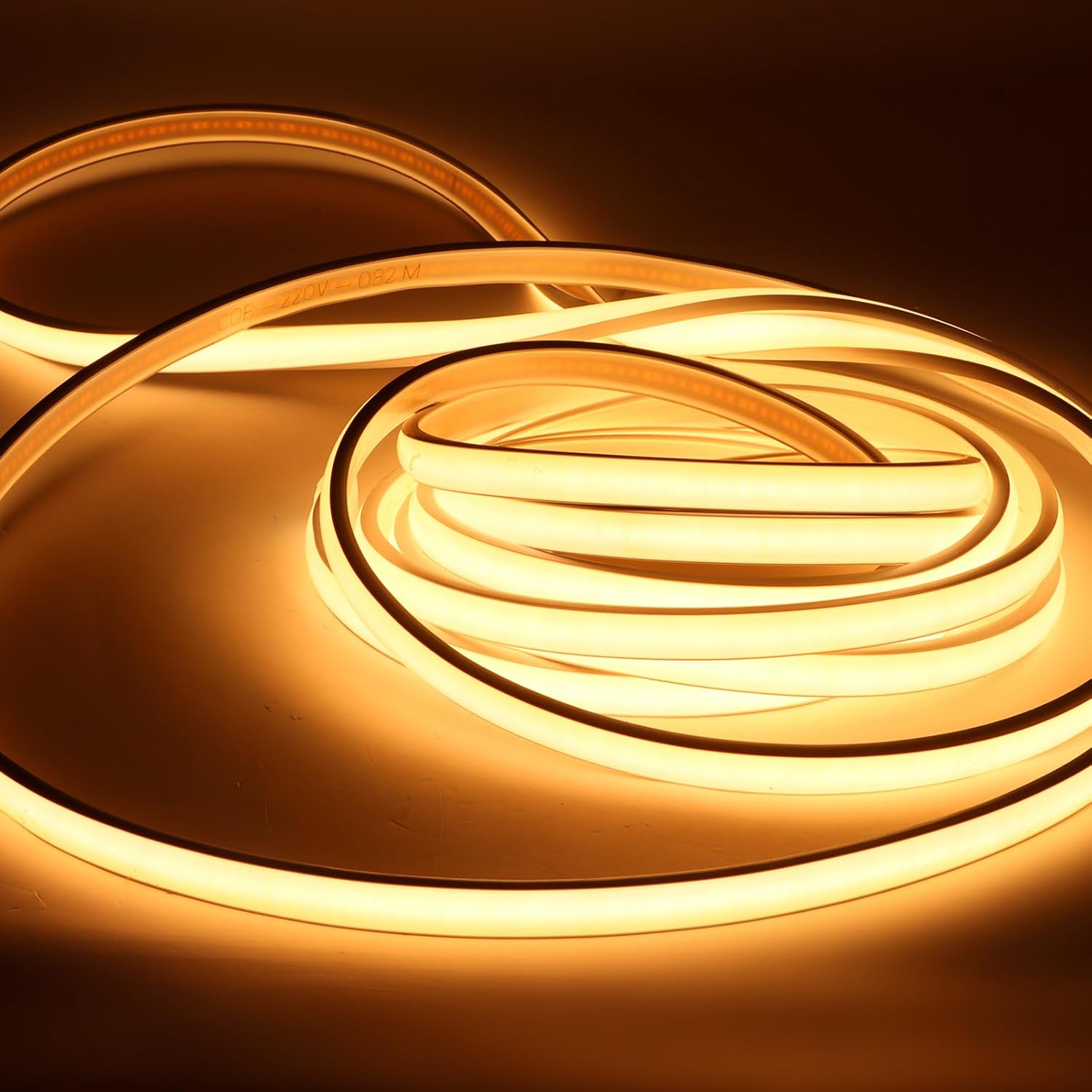 Pcning Striscia LED COB 220V 20M, Bianco Caldo